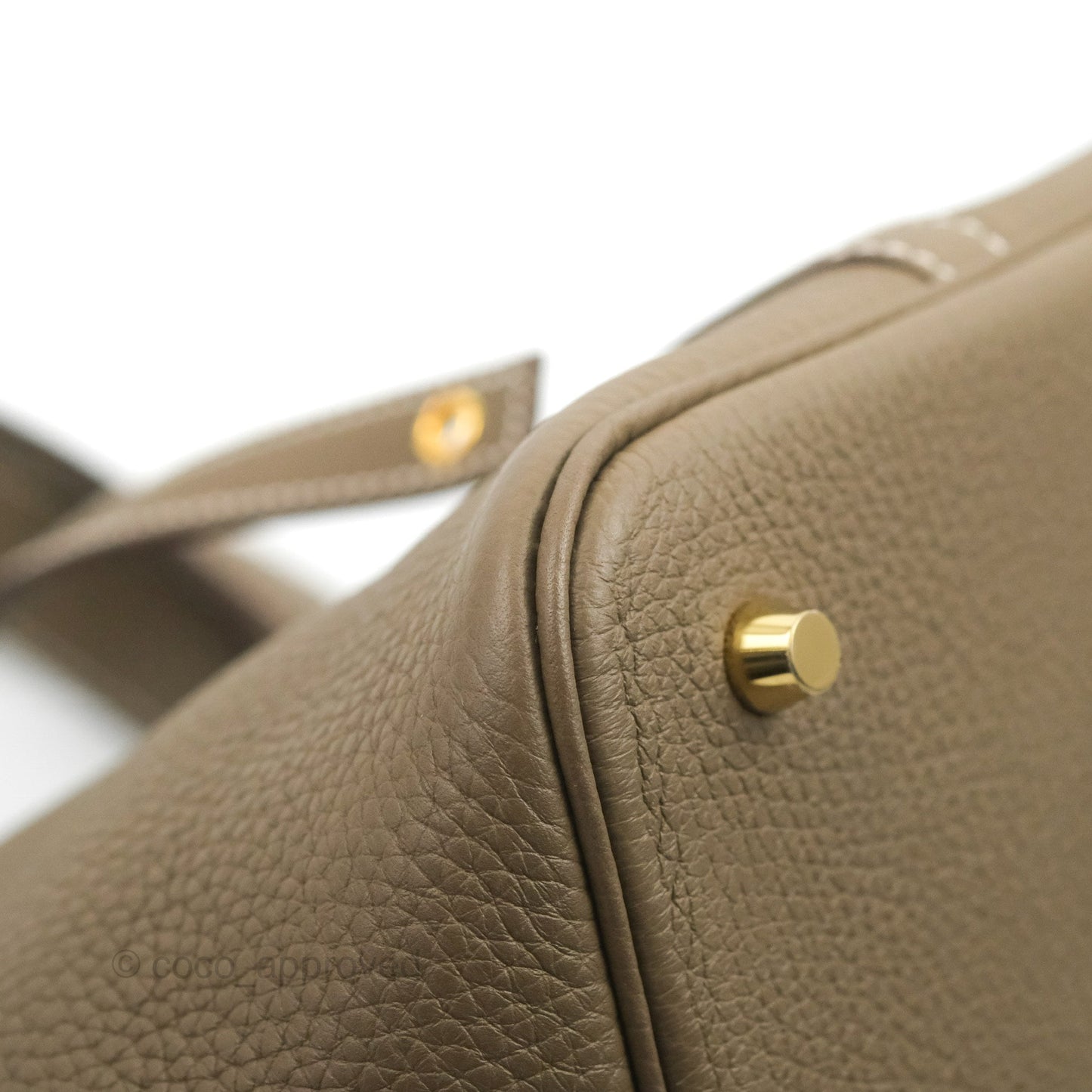 Hermès Picotin Lock 22 Clemence Etoupe Gold Hardware