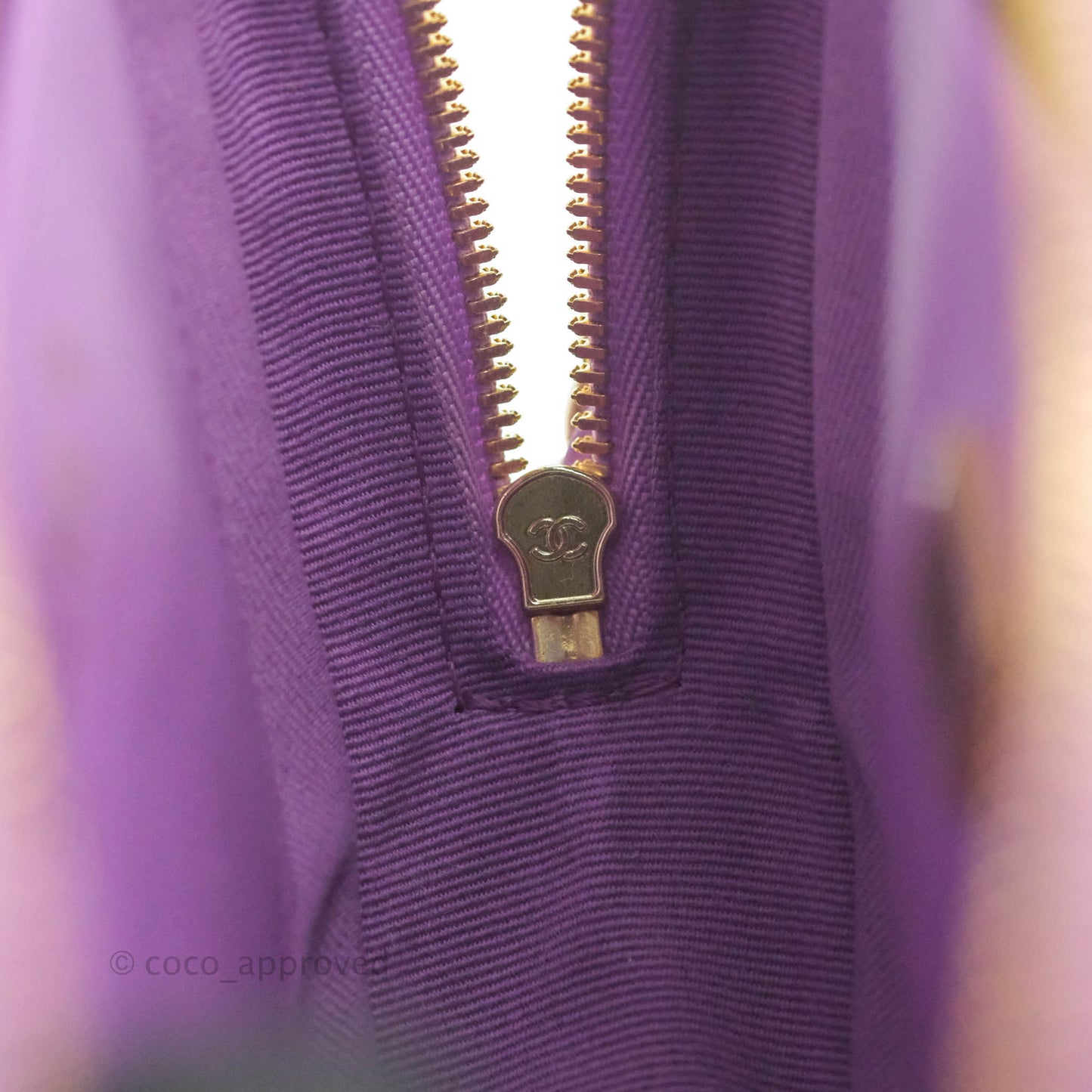 Chanel Large Heart Bag Purple Lambskin Gold Hardware 22S