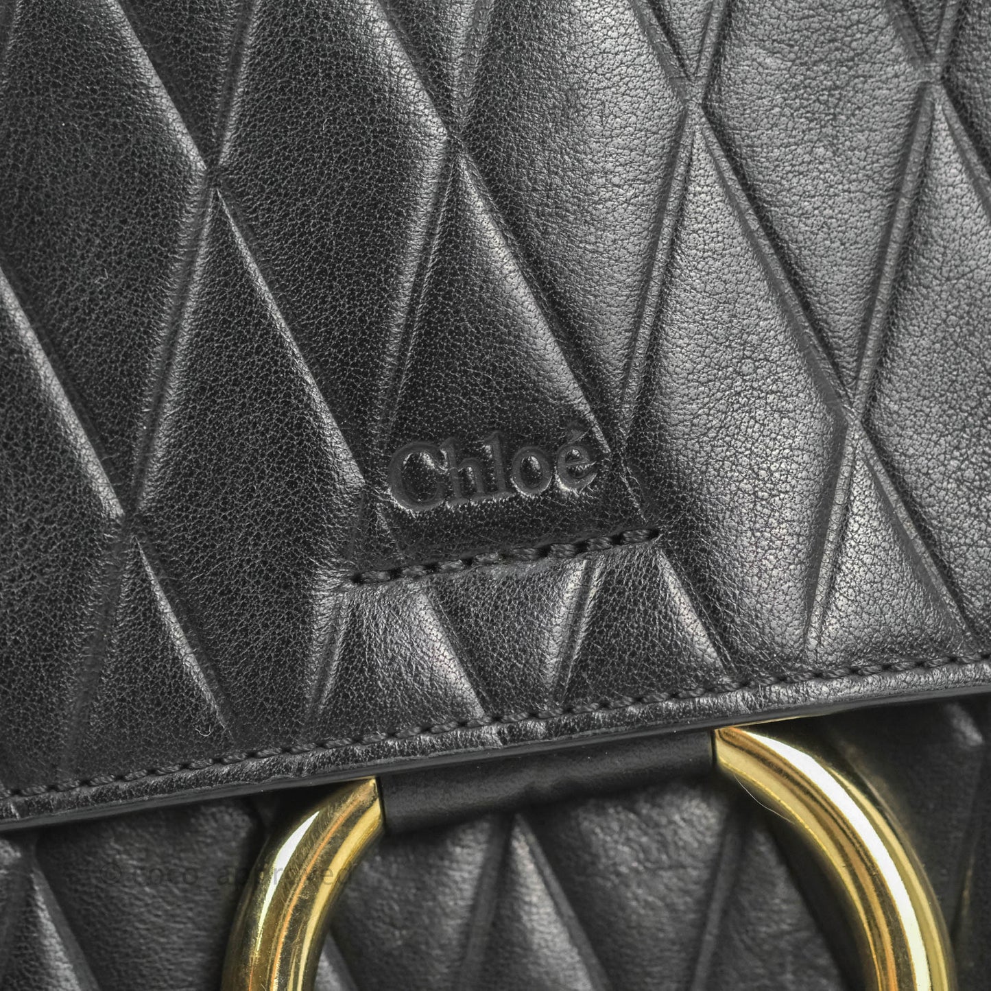 Chloe Small Faye Shoulder Bag Quilted Black Calfskin