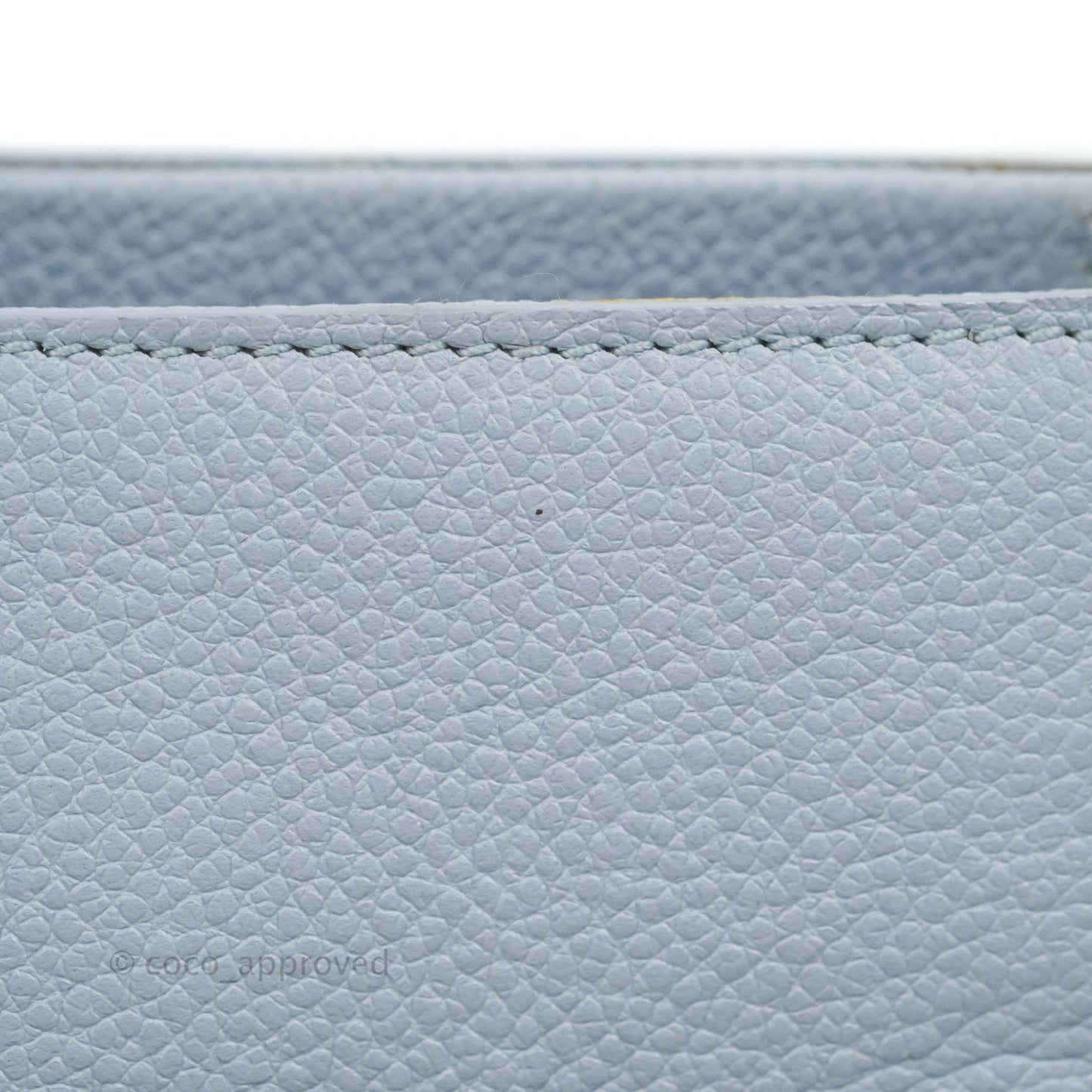 Saint Laurent Small Cabas Rive Gauche Bag Grained Calfskin Baby Blue Silver Hardware
