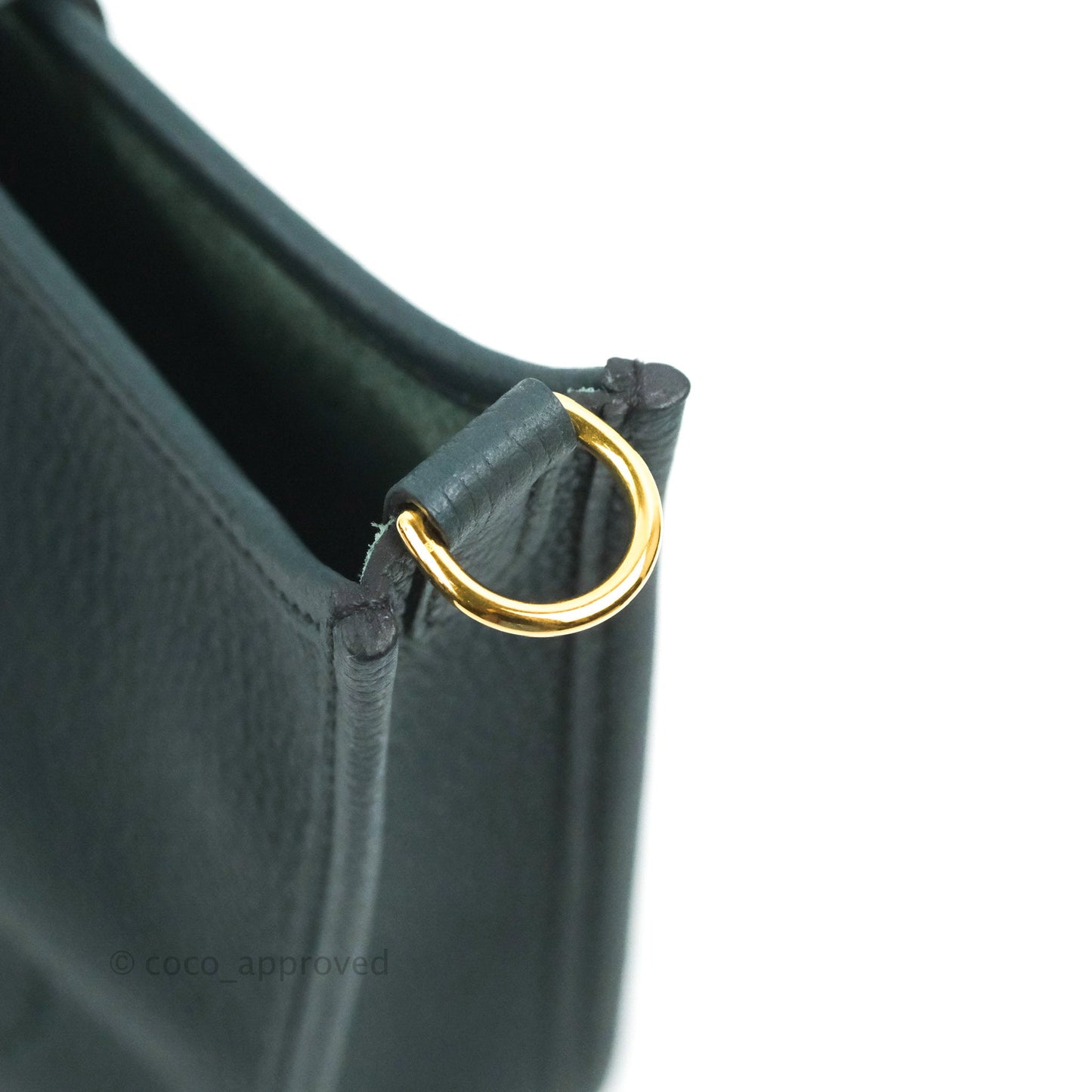 Hermès Mini Evelyne 16 Vert Rousseau/ Vert Cypress Clemence Gold Hardware