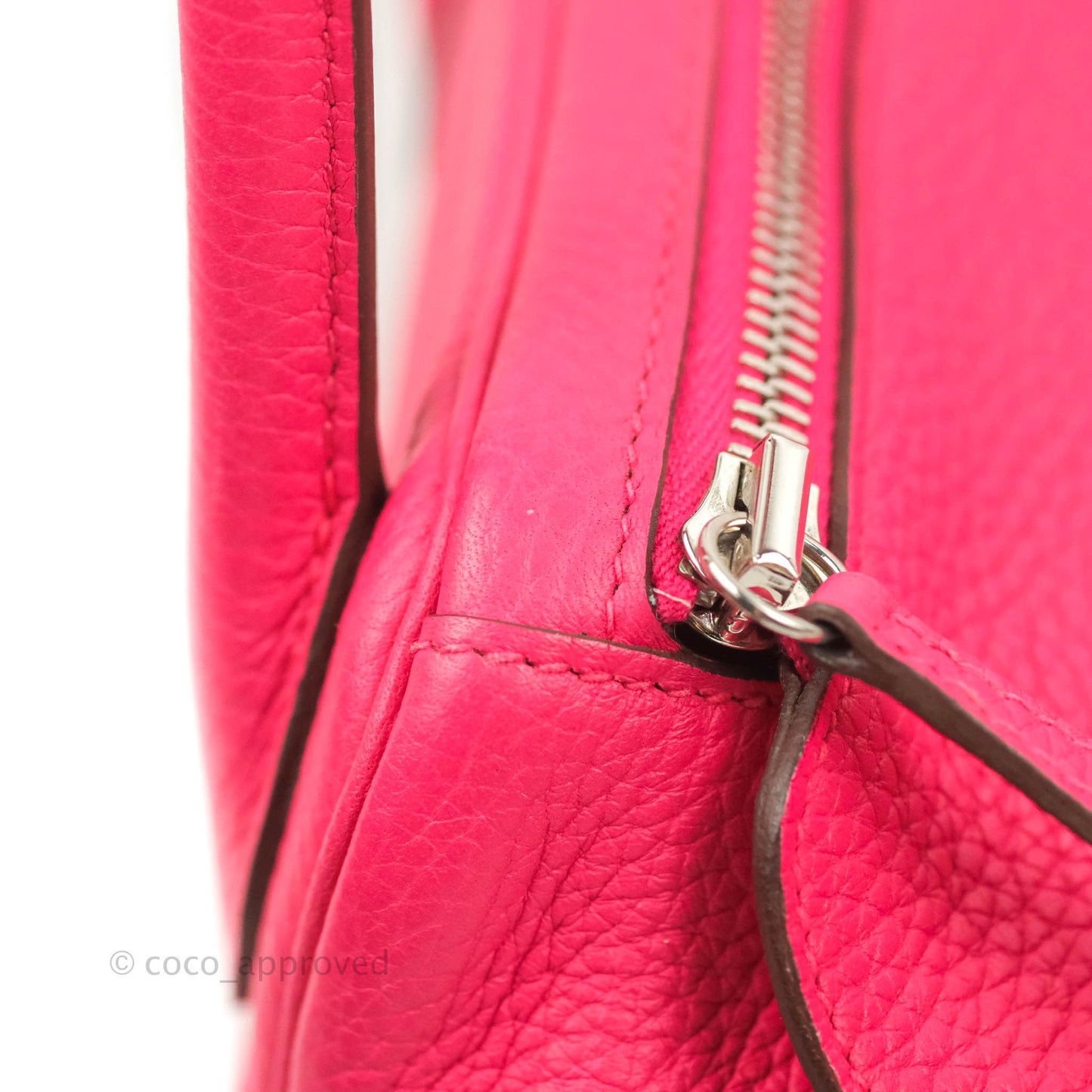 Hermès Lindy 30 Rose Extreme Clemence Palladium Hardware