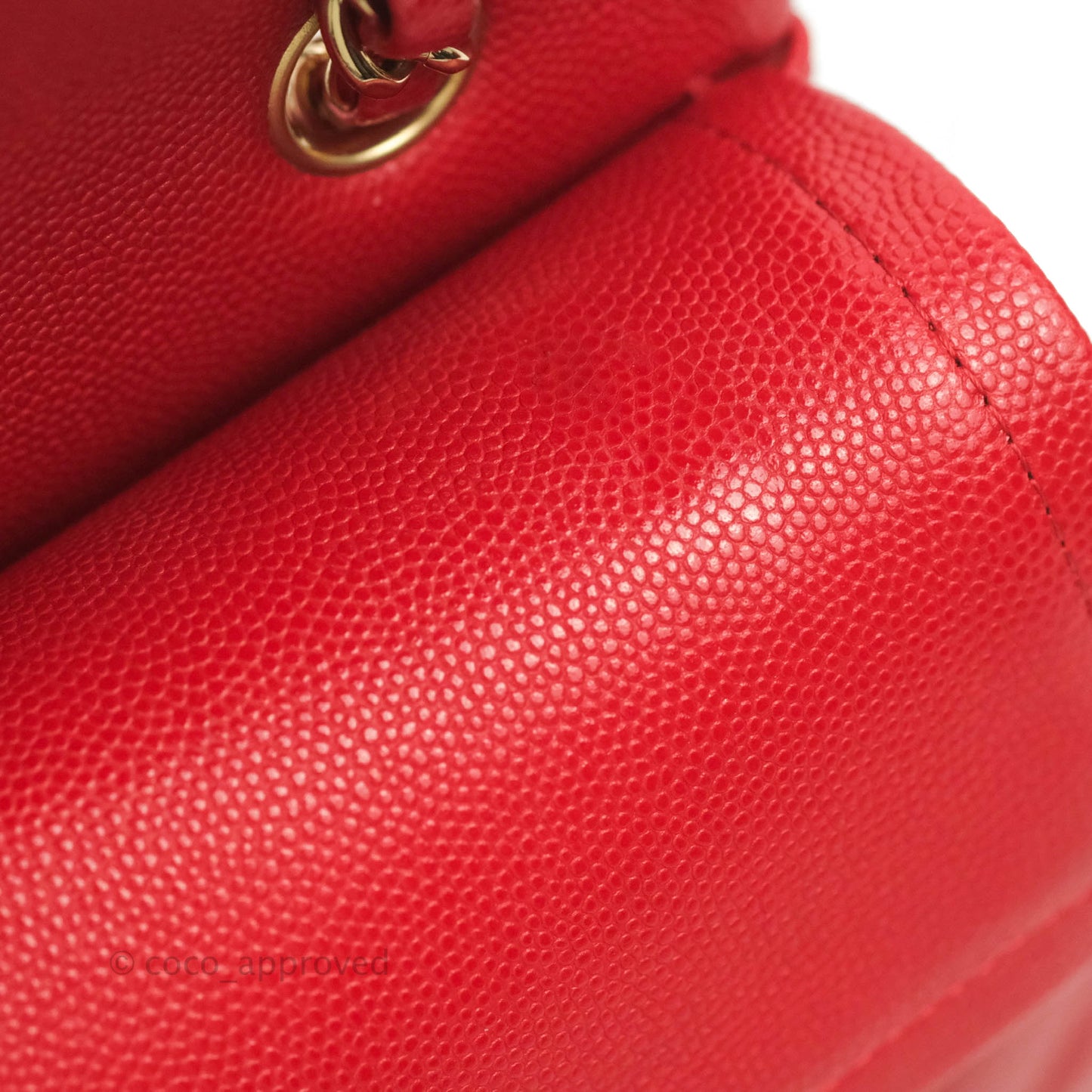 Chanel Classic Small S/M Flap Red Caviar Gold Hardware