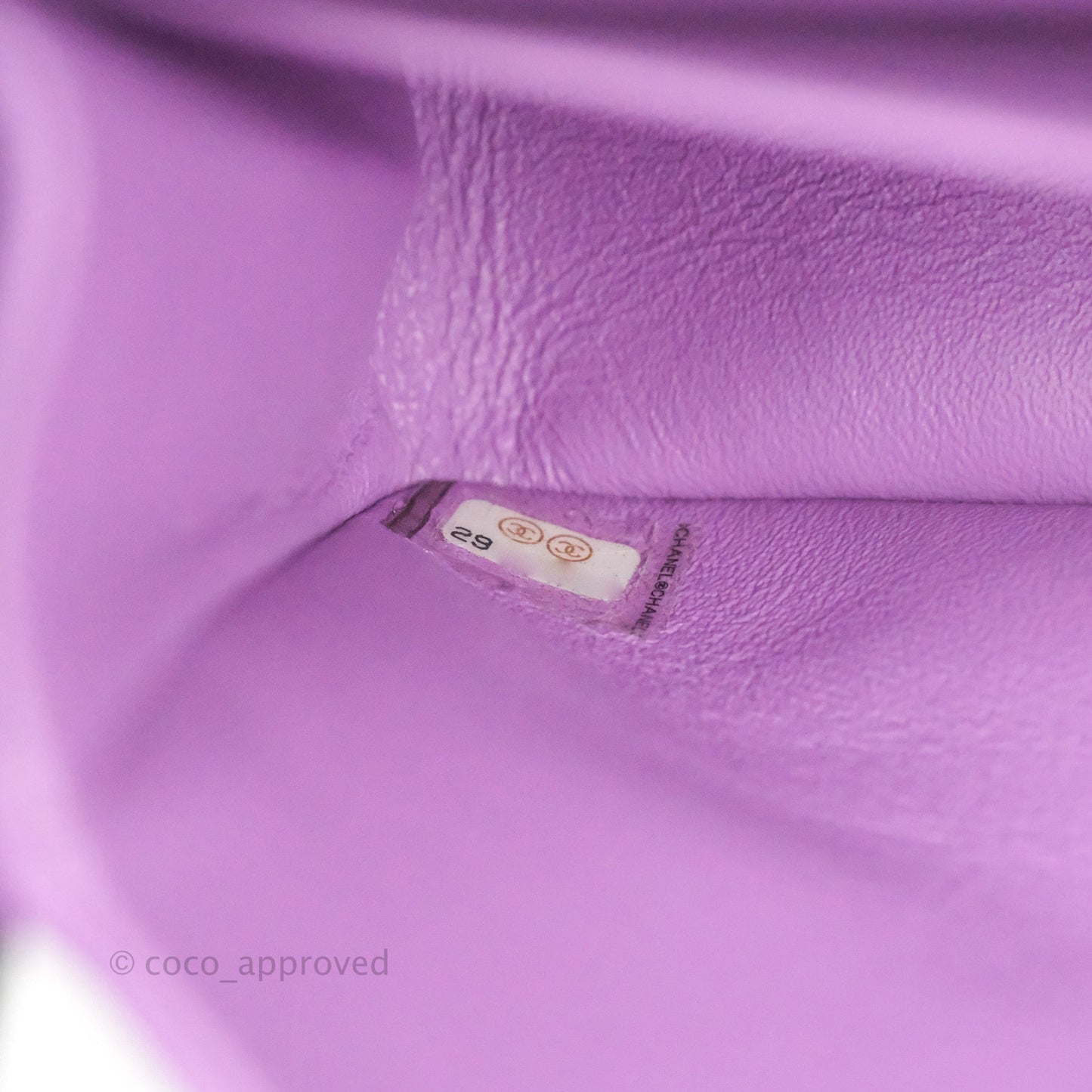 Chanel Classic M/L Medium Flap Quilted Purple Lambskin Silver Hardware 20C