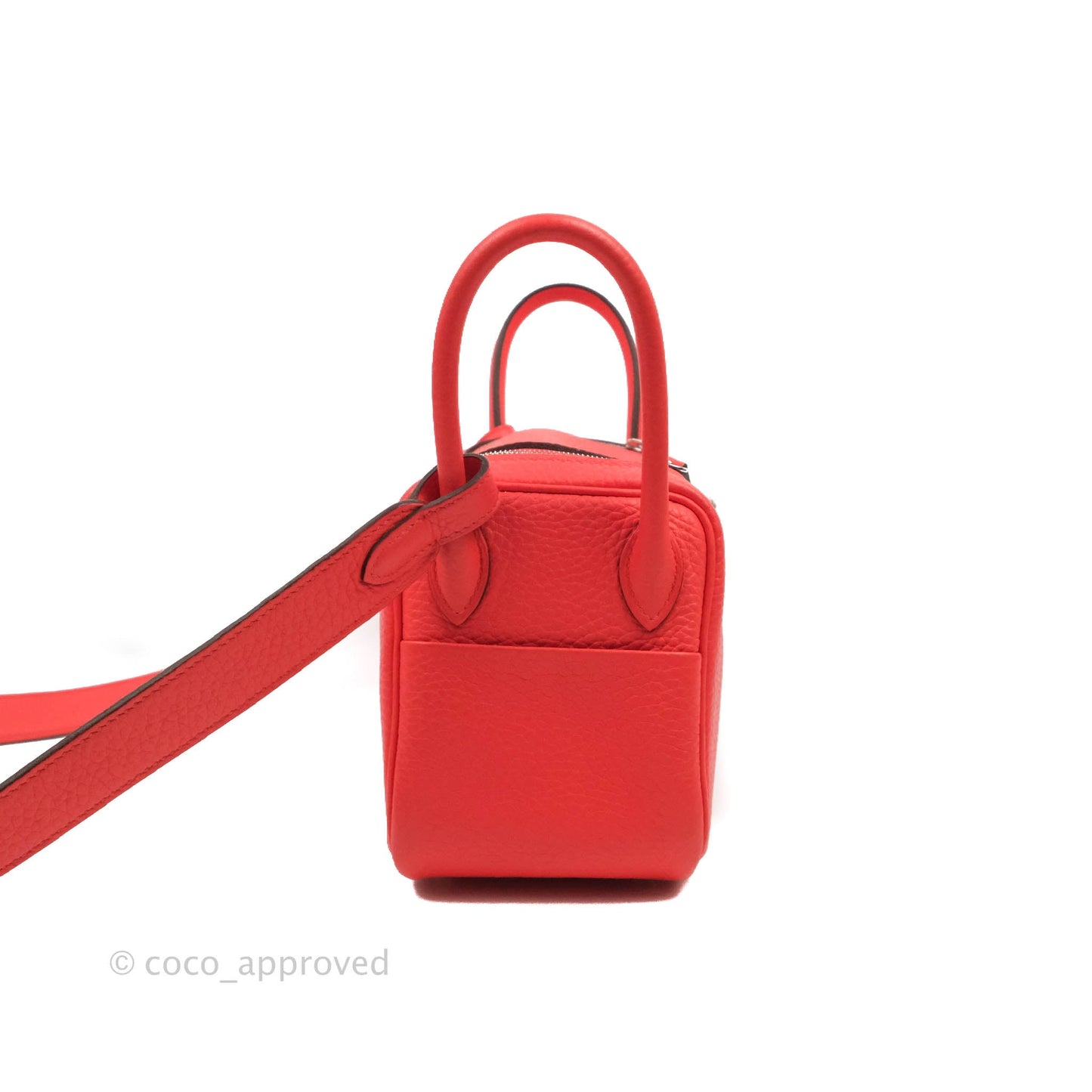Hermès Mini Lindy 20 Taurillon Clemence Rose Texas Palladium Hardware