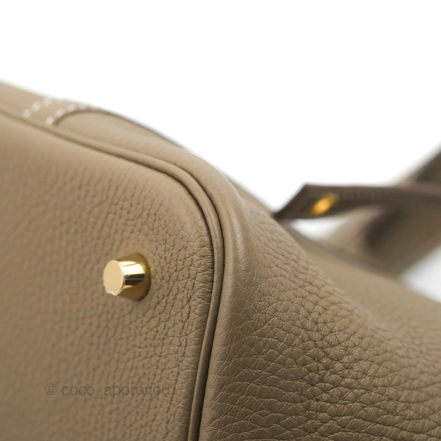 Hermès Picotin Lock 22 Clemence Etoupe Gold Hardware