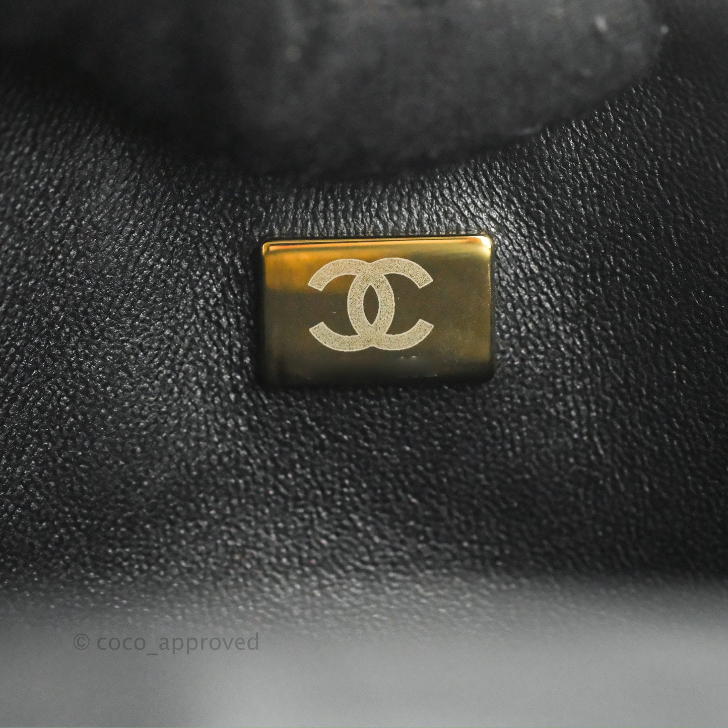 Chanel Classic M/L Medium Flap Black Lambskin Rose Pink-Gold Hardware