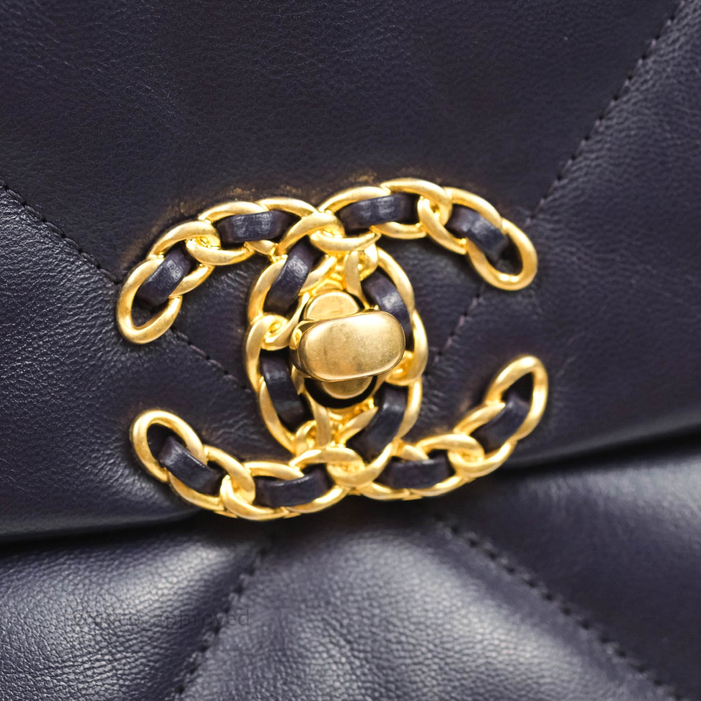 Chanel 19 Small Dark Purple Mixed Hardware