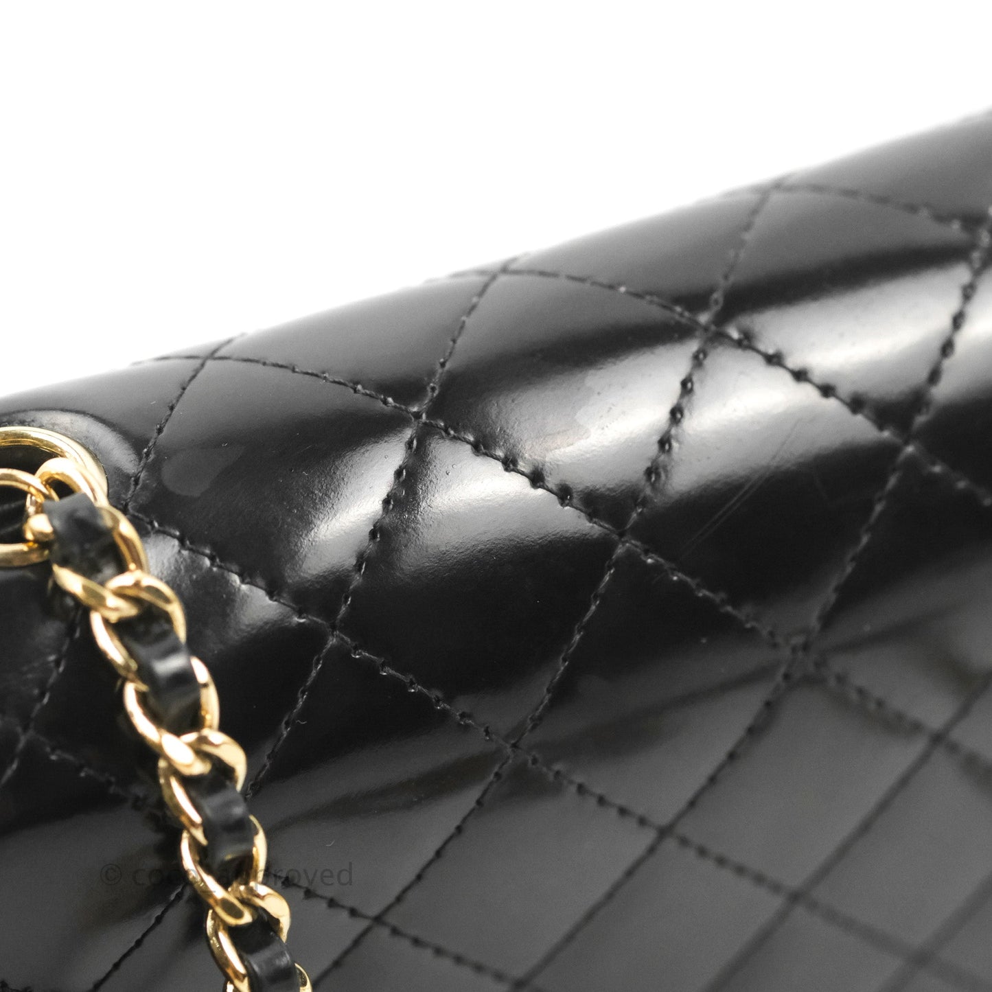 Chanel Mini Flap Clutch with Chain Black Gold Hardware