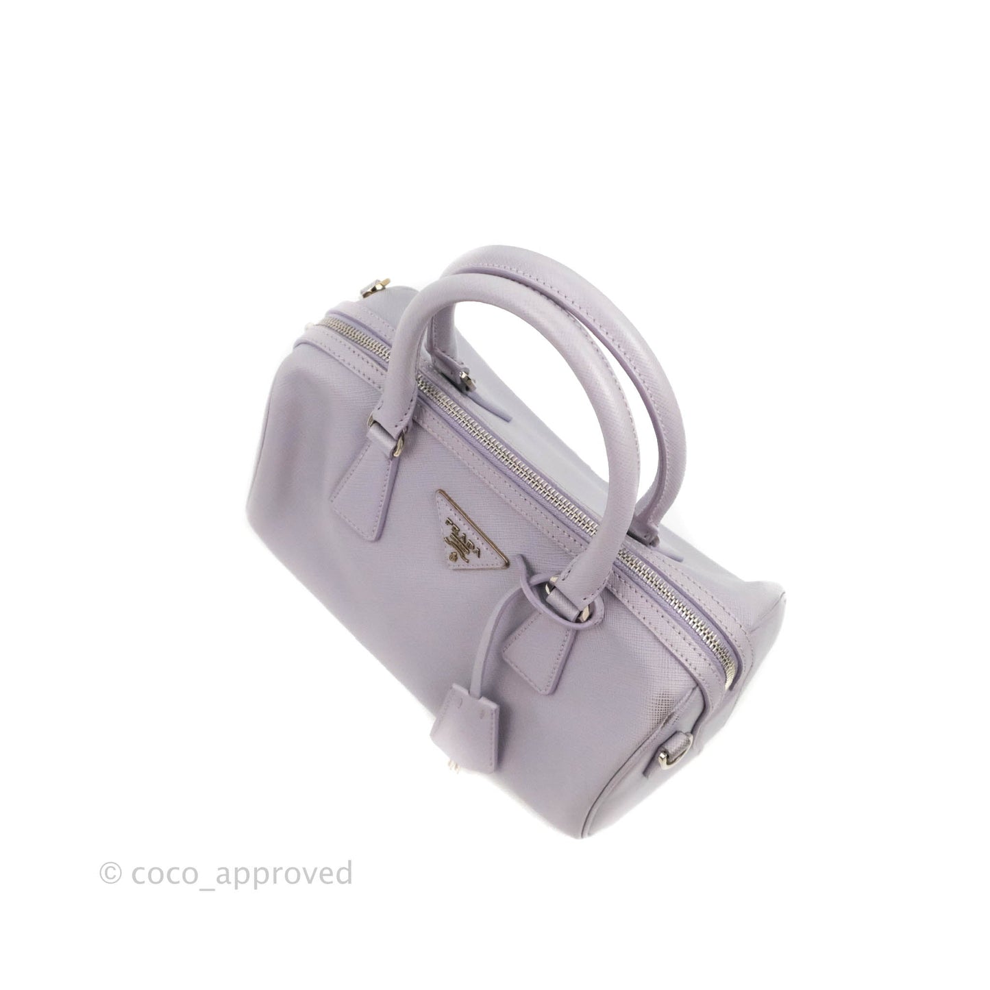 Prada Lilac Lux Convertible Boston Saffiano Leather Mini