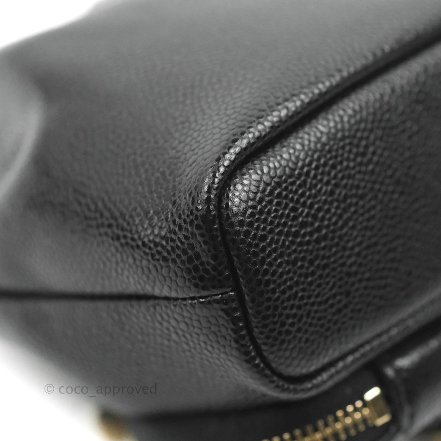 Chanel Mini Bucket with Chain Black Caviar Gold Hardware 22B