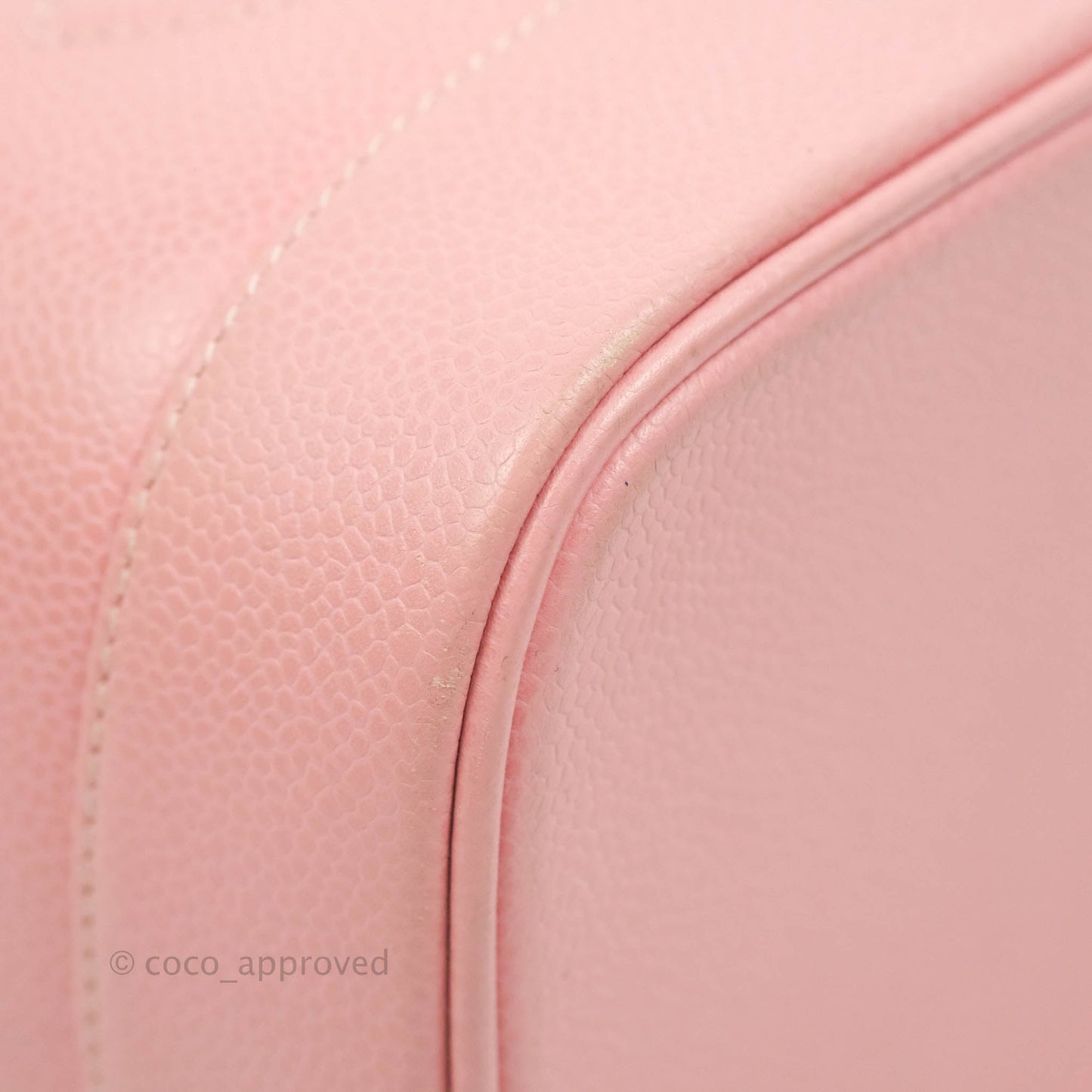 Chanel Vintage Vanity Case Pink Caviar Gold Hardware