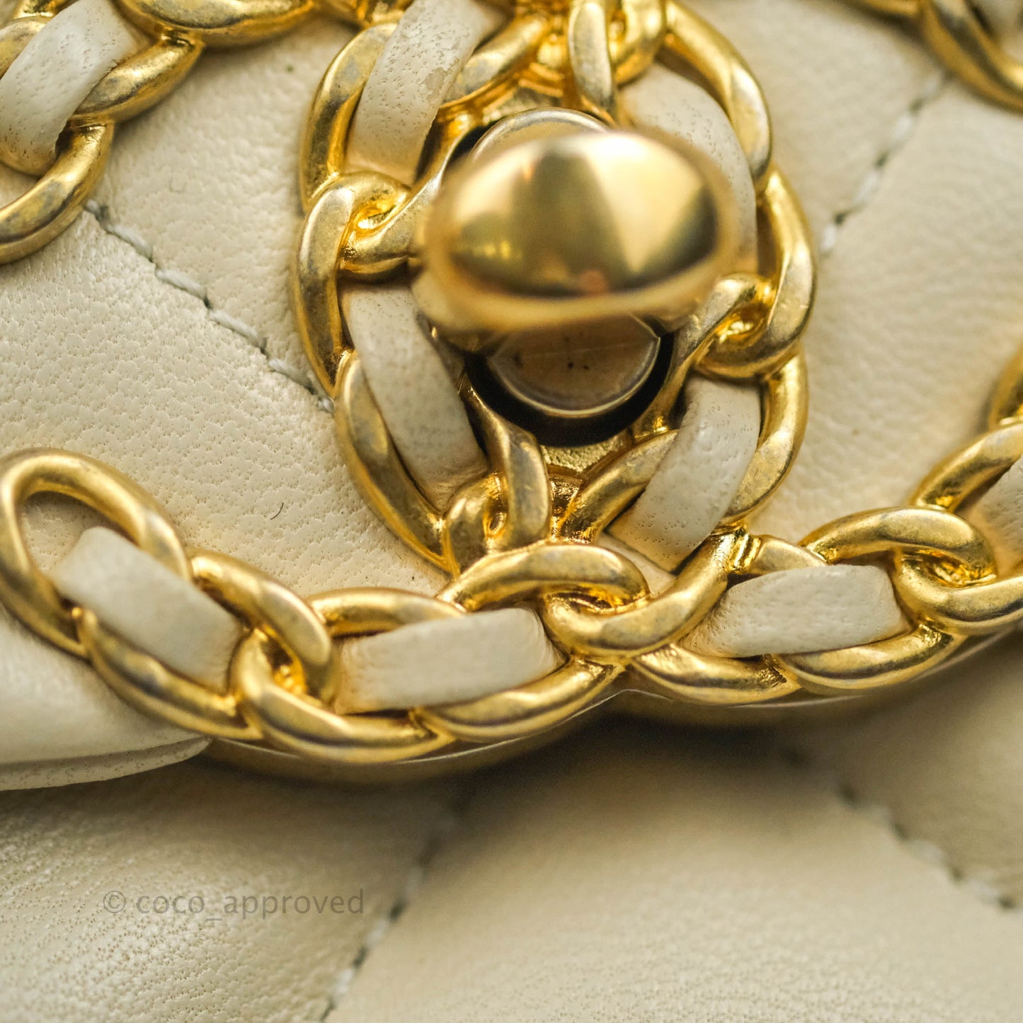 Chanel 19 Small Light Beige Lambskin Mixed Hardware 21C