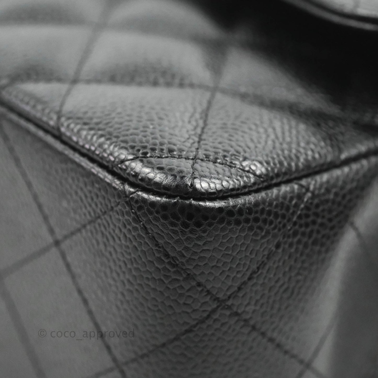 Chanel Jumbo Double Flap Black Caviar Silver Hardware⁣⁣