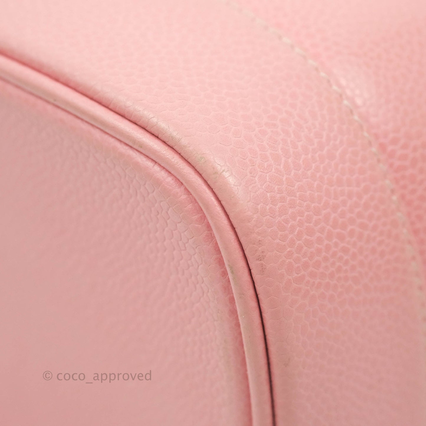 Chanel Vintage Vanity Case Pink Caviar Gold Hardware