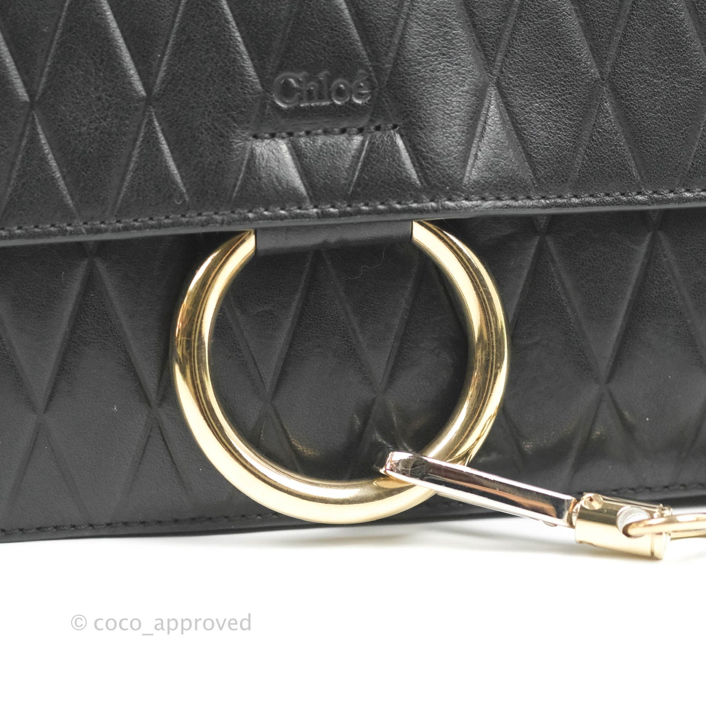 Chloe Small Faye Shoulder Bag Quilted Black Calfskin
