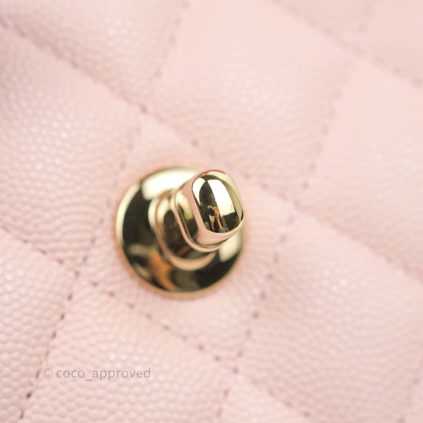 Chanel Classic M/L Medium Flap Quilted Pink Caviar Gold Hardware 22S