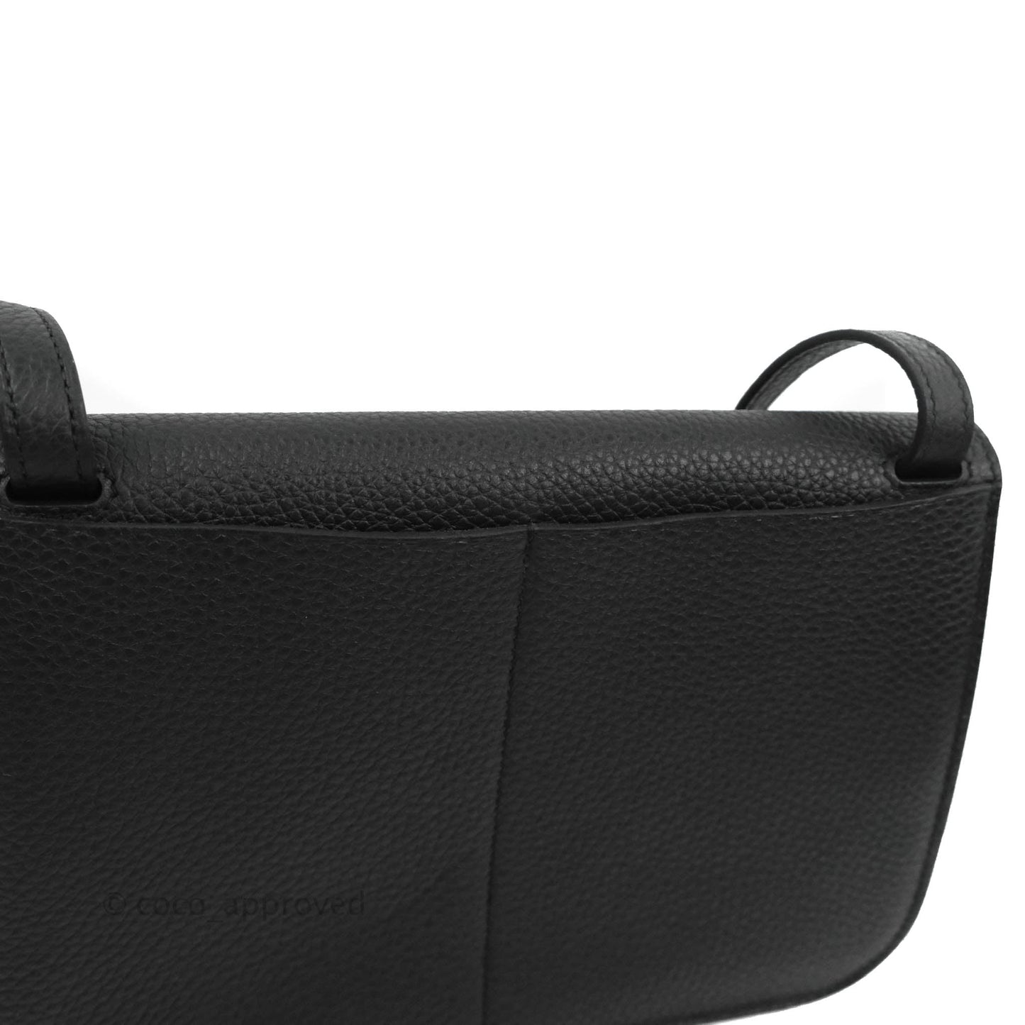 Hermès Halzan 25 Black Gold Hardware With Twilly