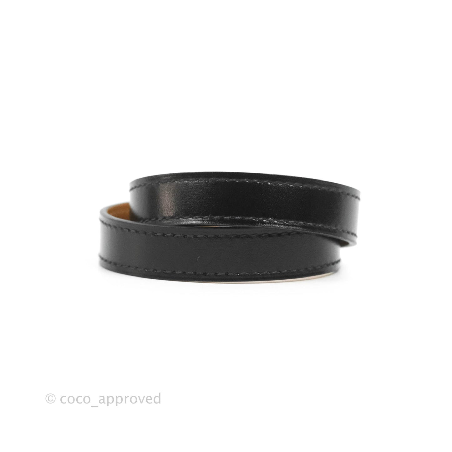 Hermès Kelly Double Tour Swift Bracelet in Black Gold Hardware