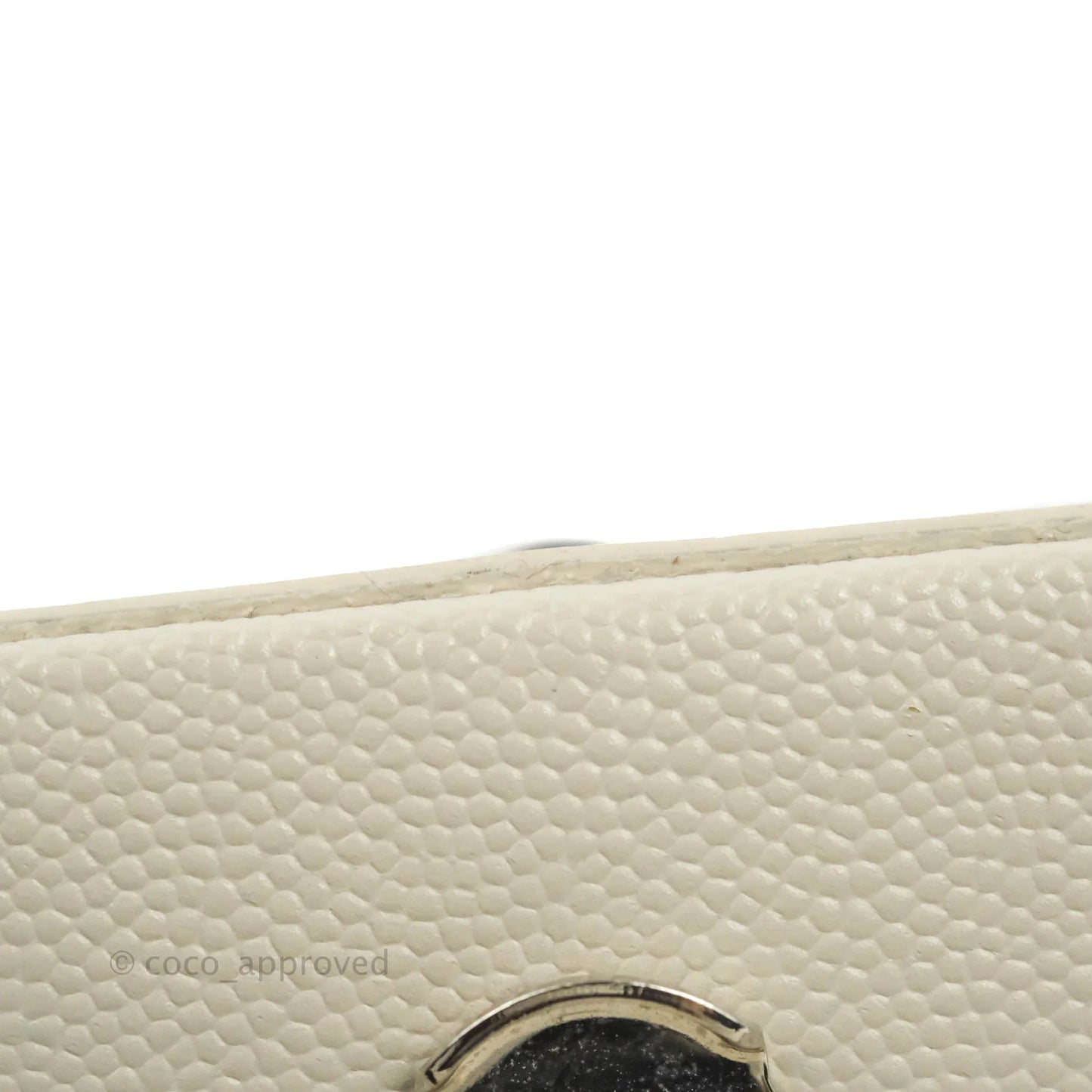 Saint Laurent Small Classic Monogram Kate Tassel Satchel White Grained Calfskin