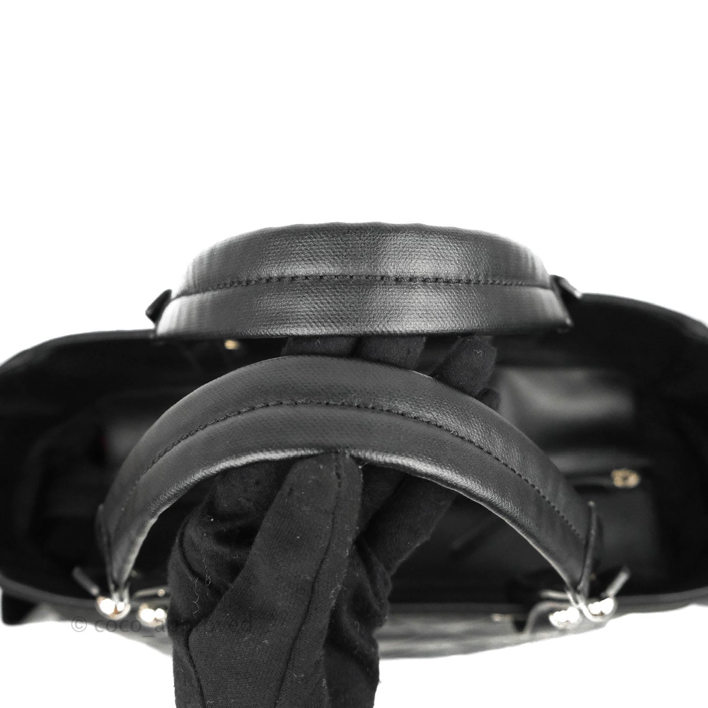 Chanel Quilted Large Paris Biarritz Tote Black Coated Canvas