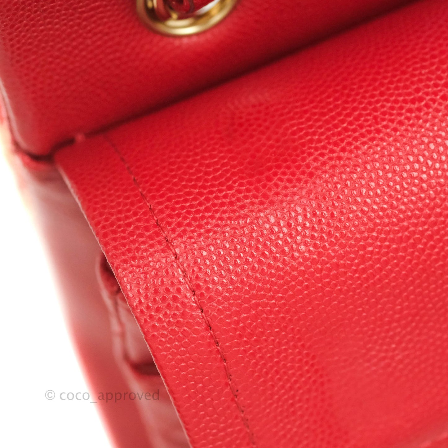Chanel Classic Small S/M Flap Red Caviar Gold Hardware