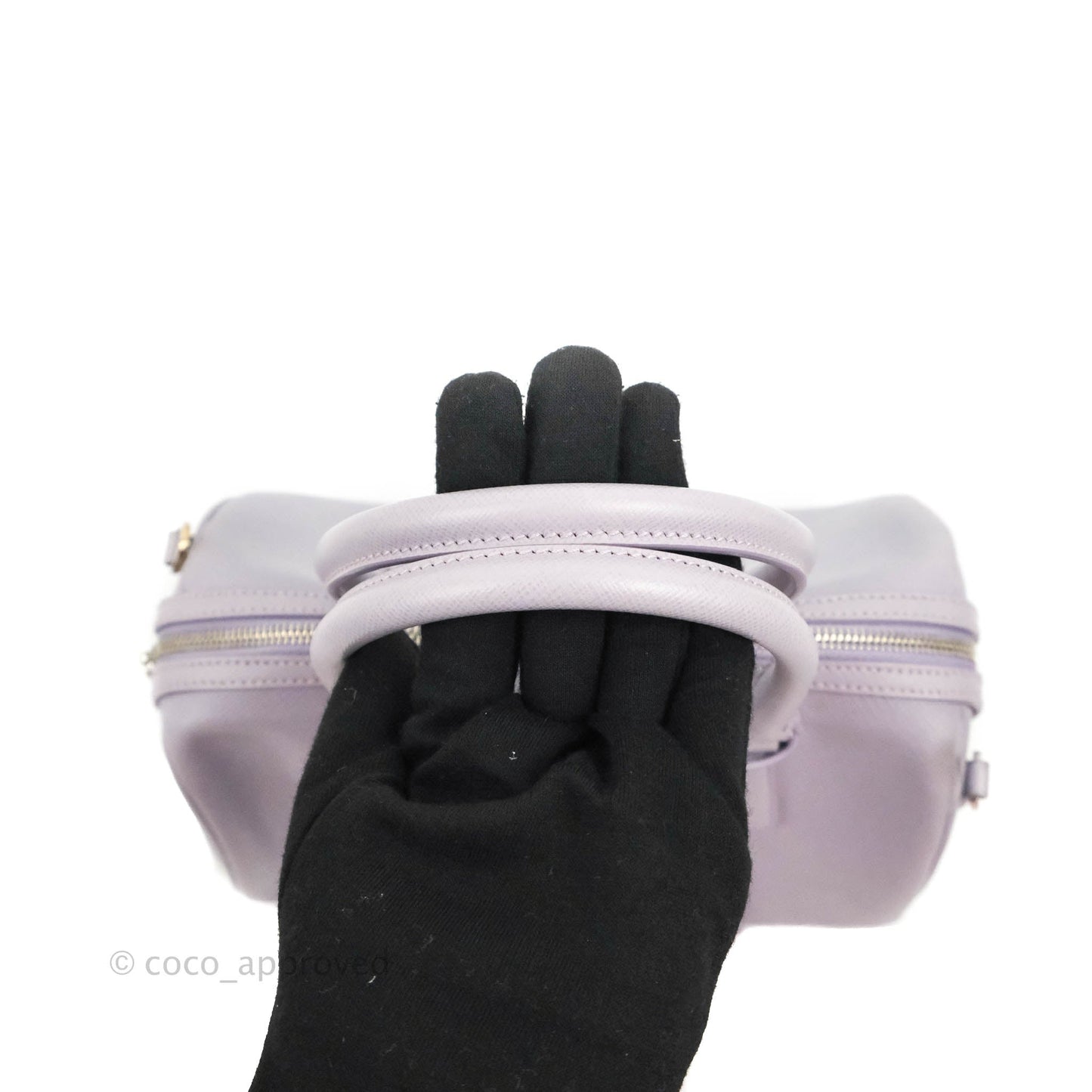 Prada Lilac Lux Convertible Boston Saffiano Leather Mini