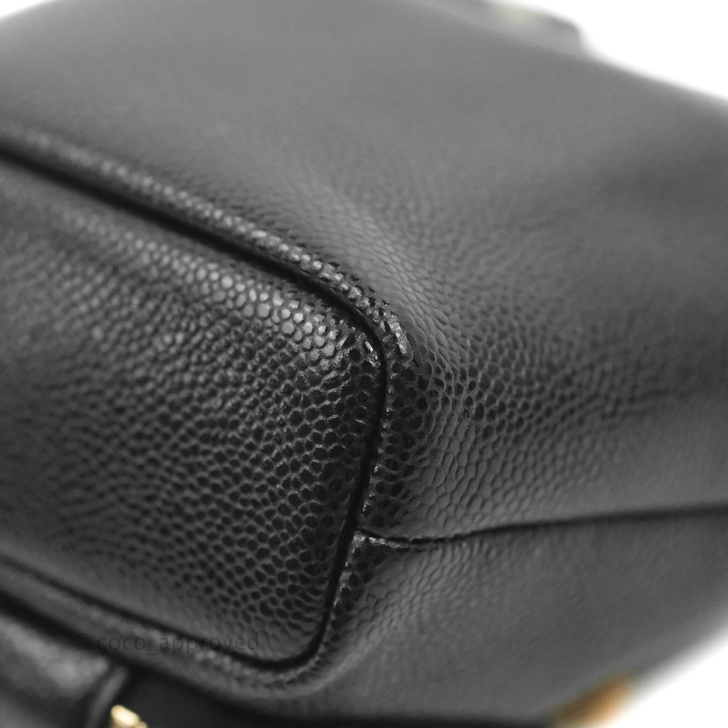 Chanel Mini Bucket with Chain Black Caviar Gold Hardware 22B