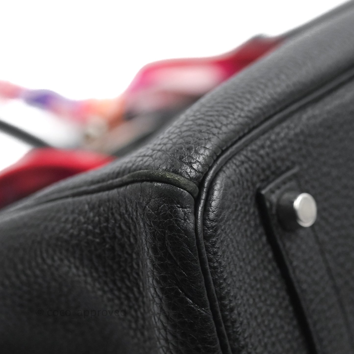 Hermès Retourne Birkin 35 Black Togo Palladium Hardware