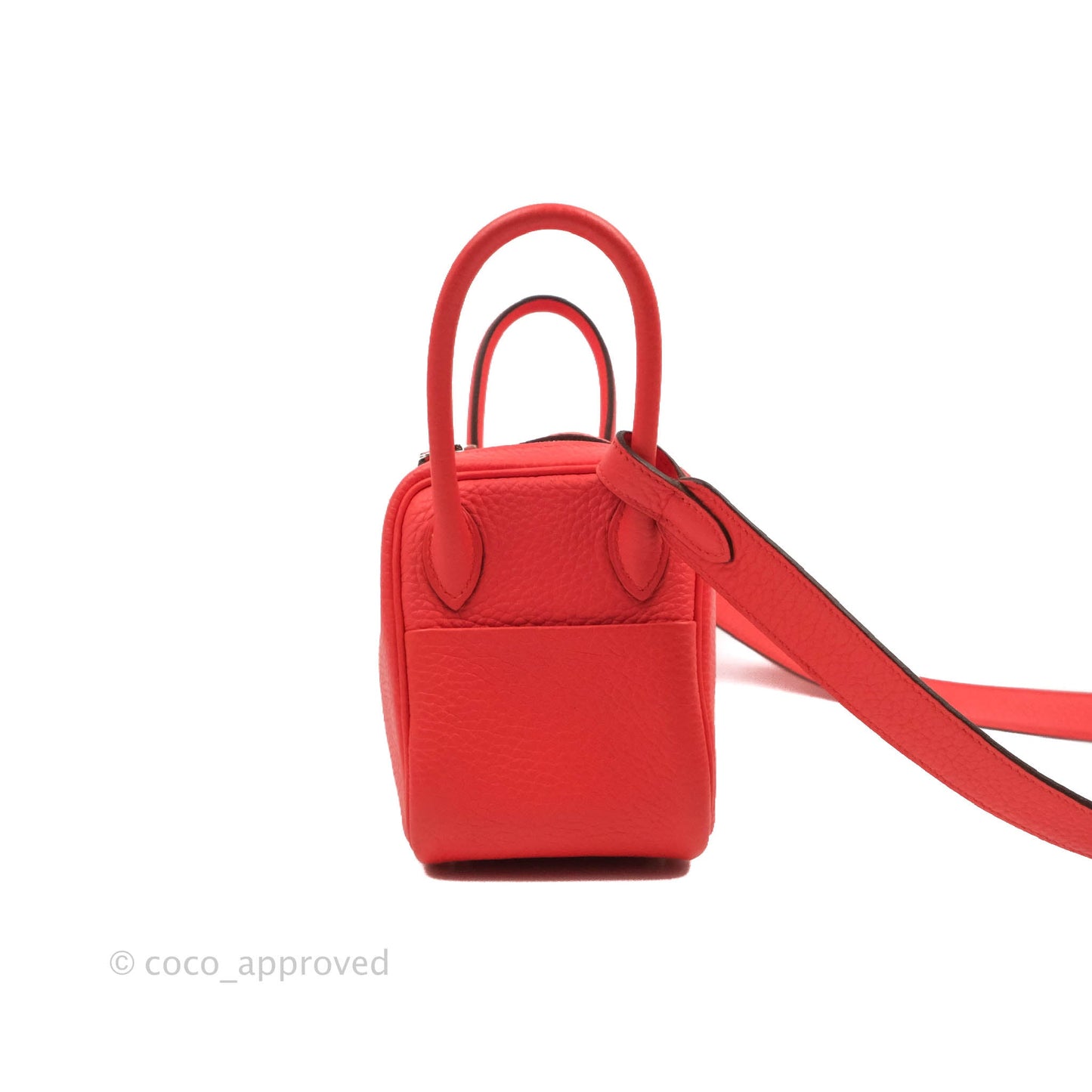 Hermès Mini Lindy 20 Taurillon Clemence Rose Texas Palladium Hardware