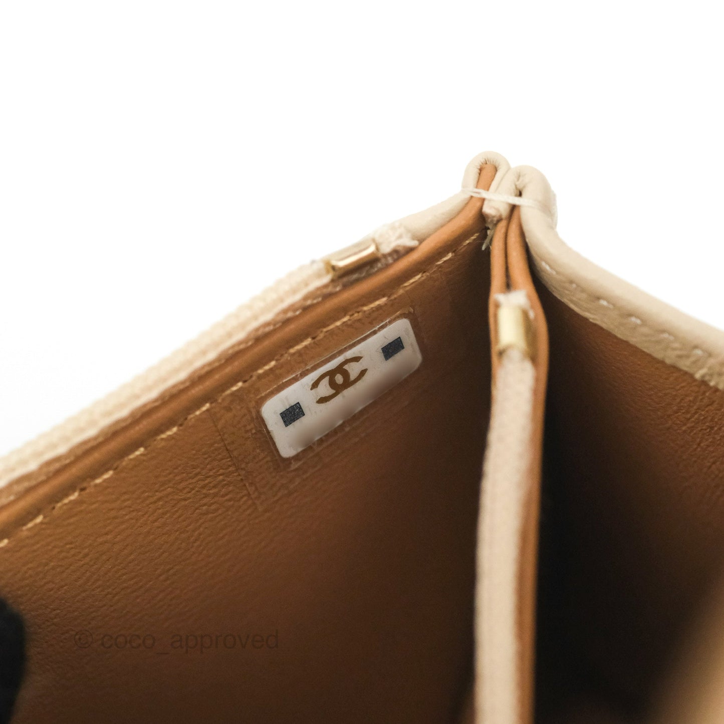 Chanel Top Handle Mini WOC Ecru/Beige Lambskin Gold Hardware 23P