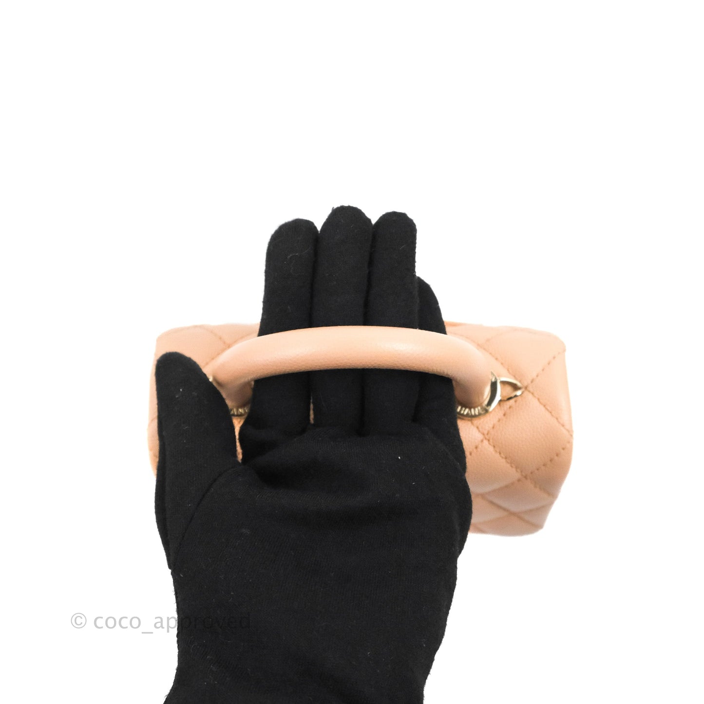 Chanel Mini Coco Handle Quilted Light Pink Caviar Gold Hardware