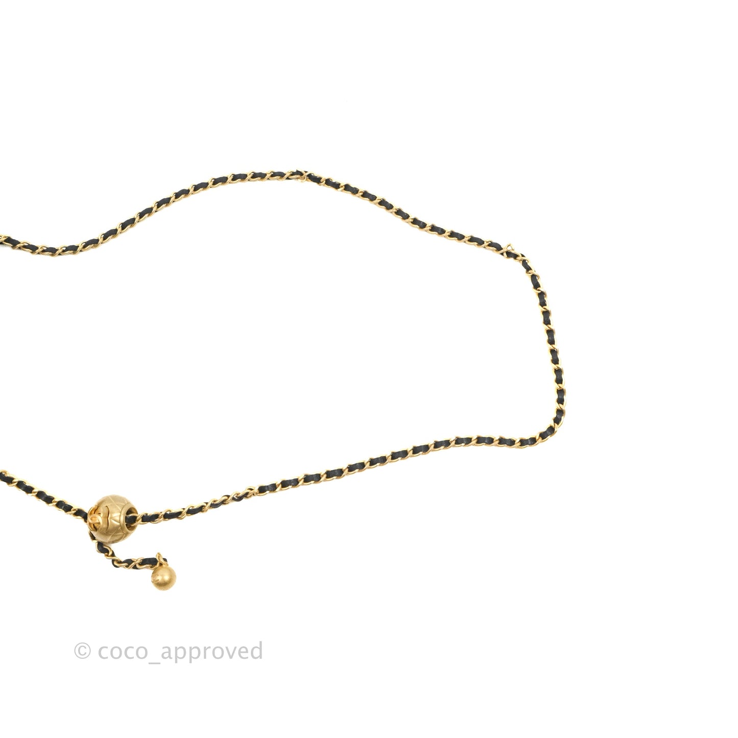 Chanel Pearl Crush Card Holder Black Lambskin Aged Gold Hardware