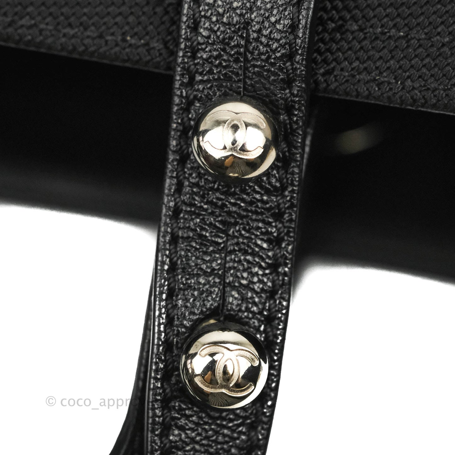Chanel Quilted Large Paris Biarritz Tote Black Coated Canvas