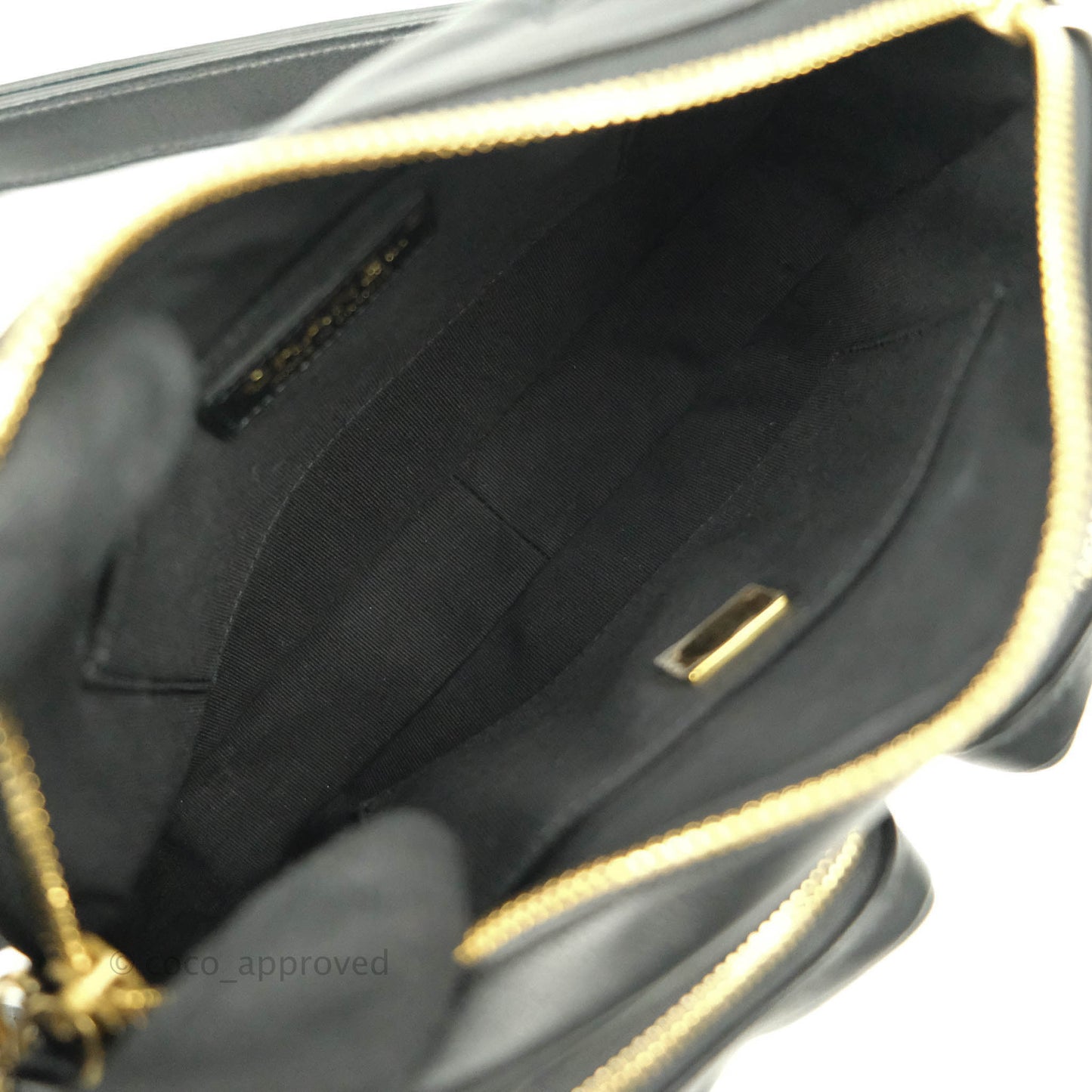 Chanel Quilted Small Camera Case Black Calfskin