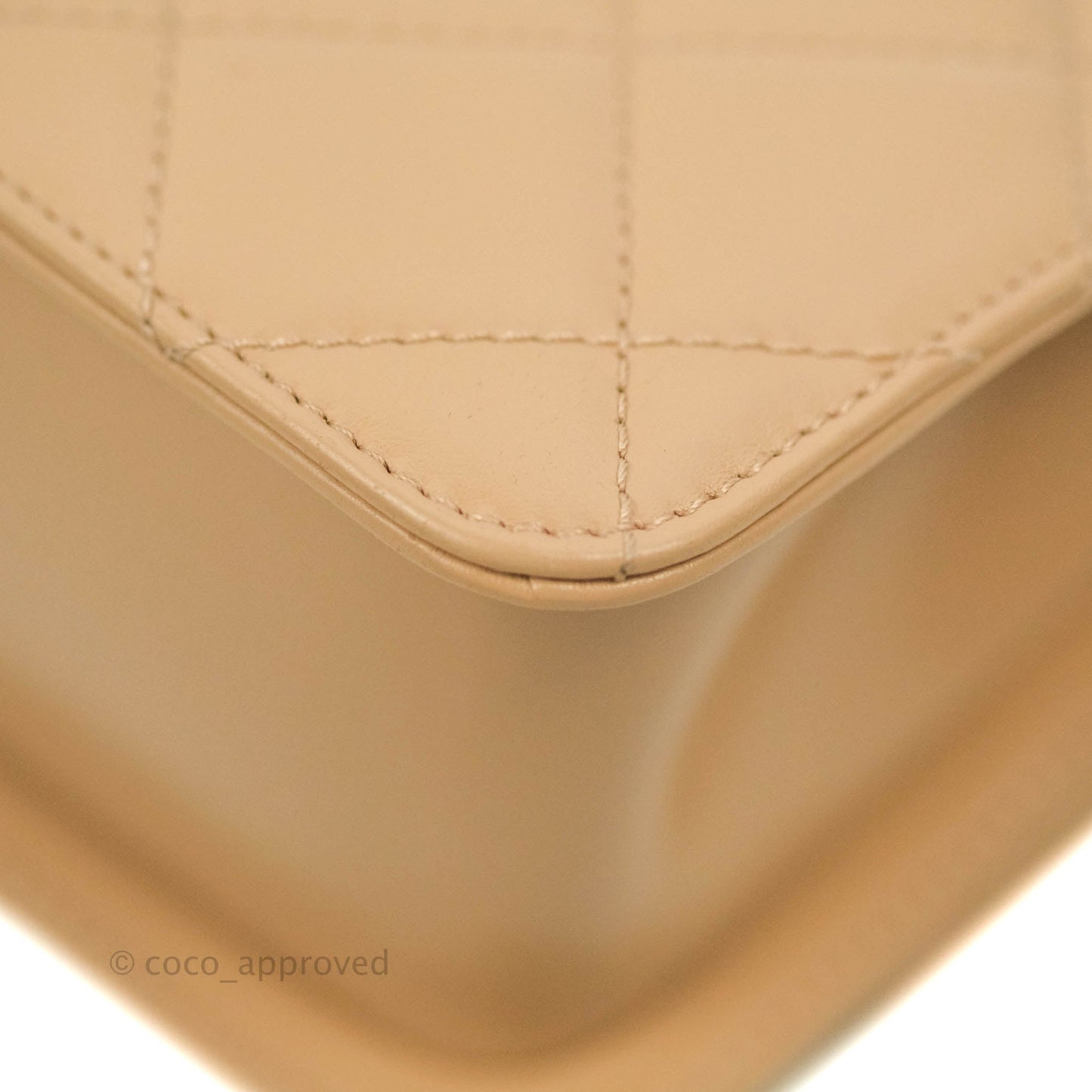 Chanel Quilted Mini Perfect Fit Adjustable Beige Calfskin Gold Hardware 21A
