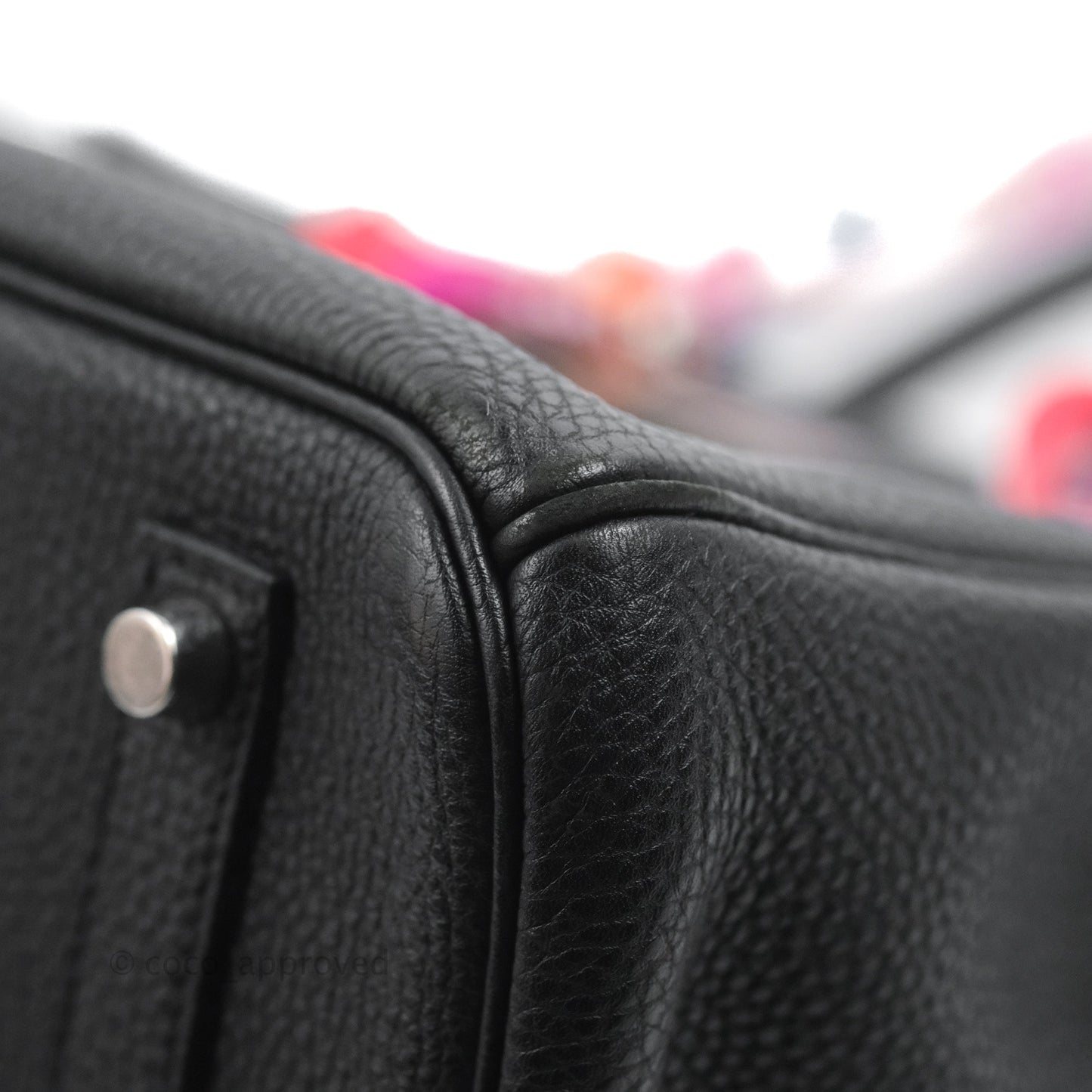 Hermès Retourne Birkin 35 Black Togo Palladium Hardware
