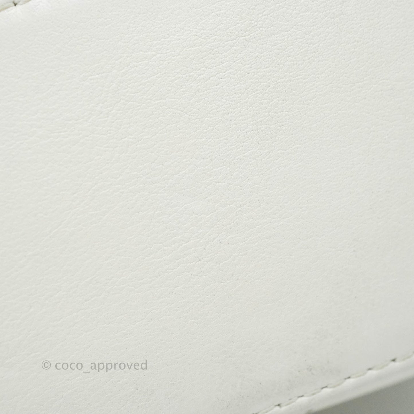 Chanel Flap Bag White Calfskin Gold Hardware 19S