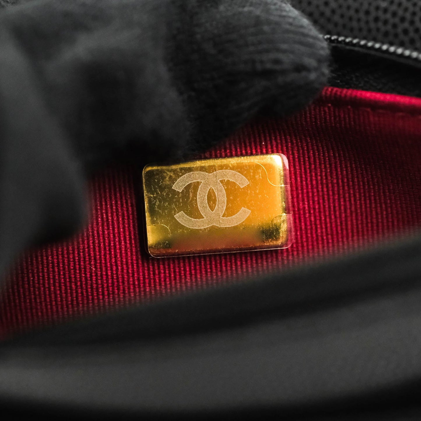 Chanel Quilted Gold CC Coin Wallet on Chain WOC Black Caviar Gold Hardware