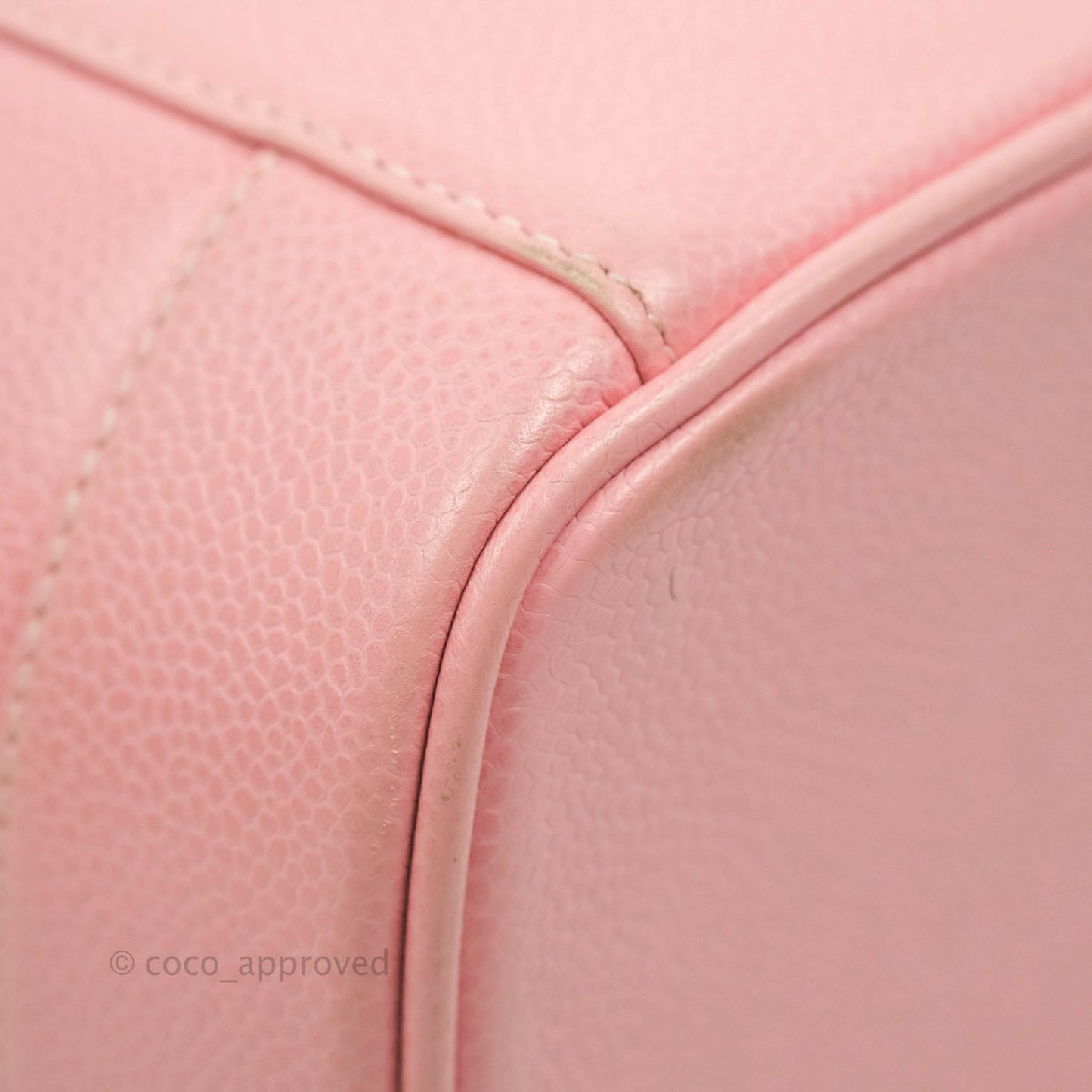 Chanel Vintage Vanity Case Pink Caviar Gold Hardware