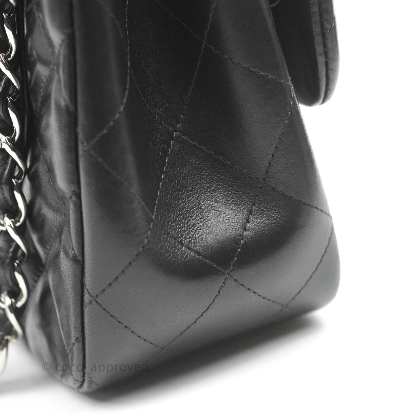 Chanel Jumbo Double Flap Black Lambskin Silver Hardware⁣⁣