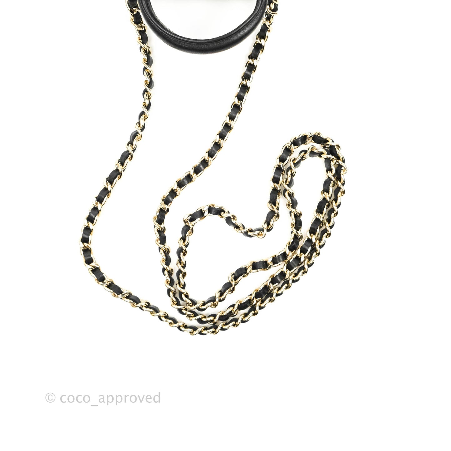 Chanel Mini Top Handle Vanity With Chain Black Lambskin Gold Hardware