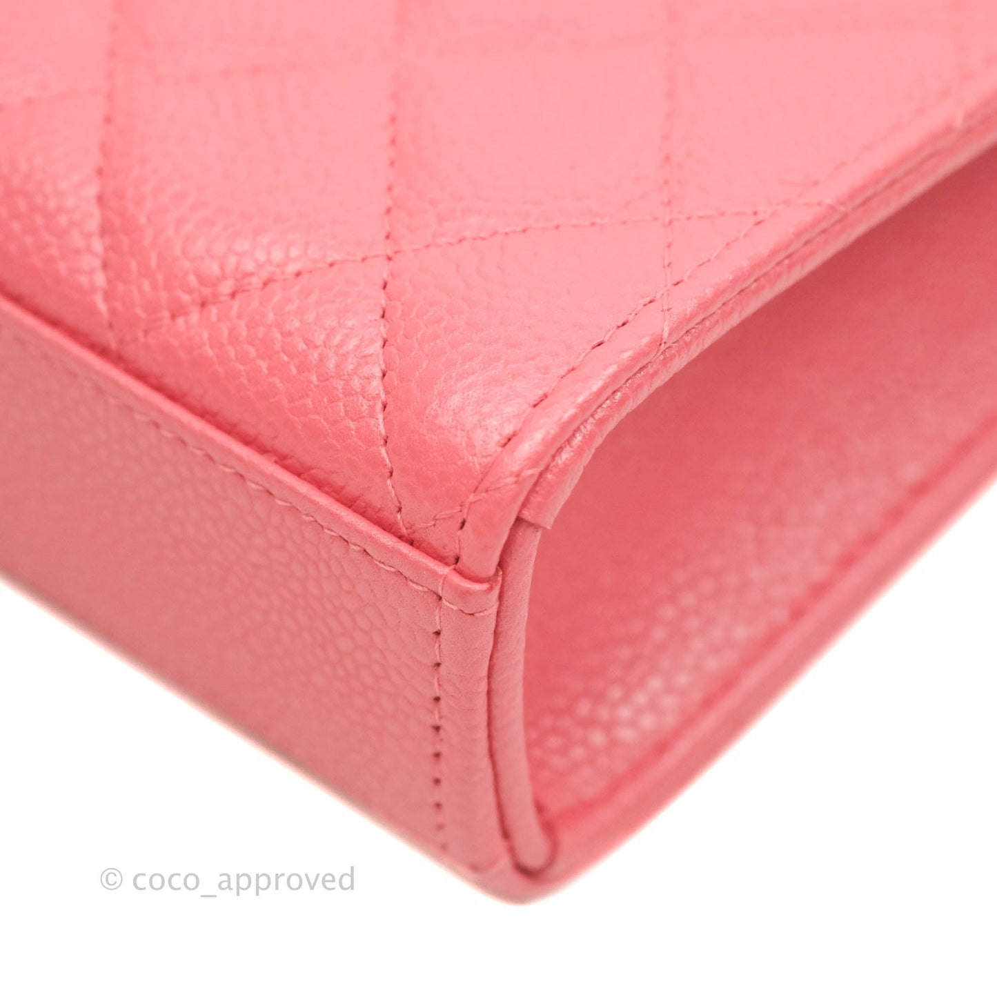 Chanel Golden Class Phone Holder With Chain Pink Caviar Gold Hardware