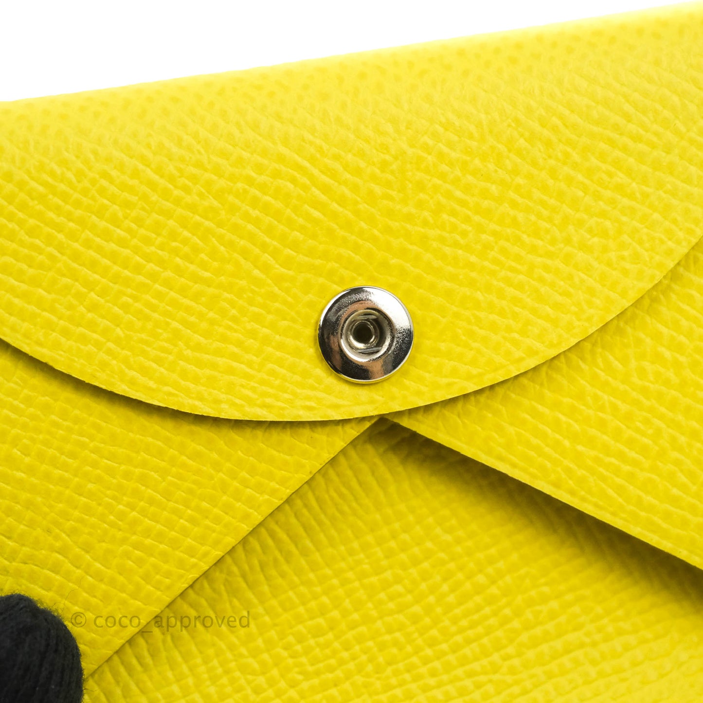 Hermès Calvi Card Holder Epsom Yellow