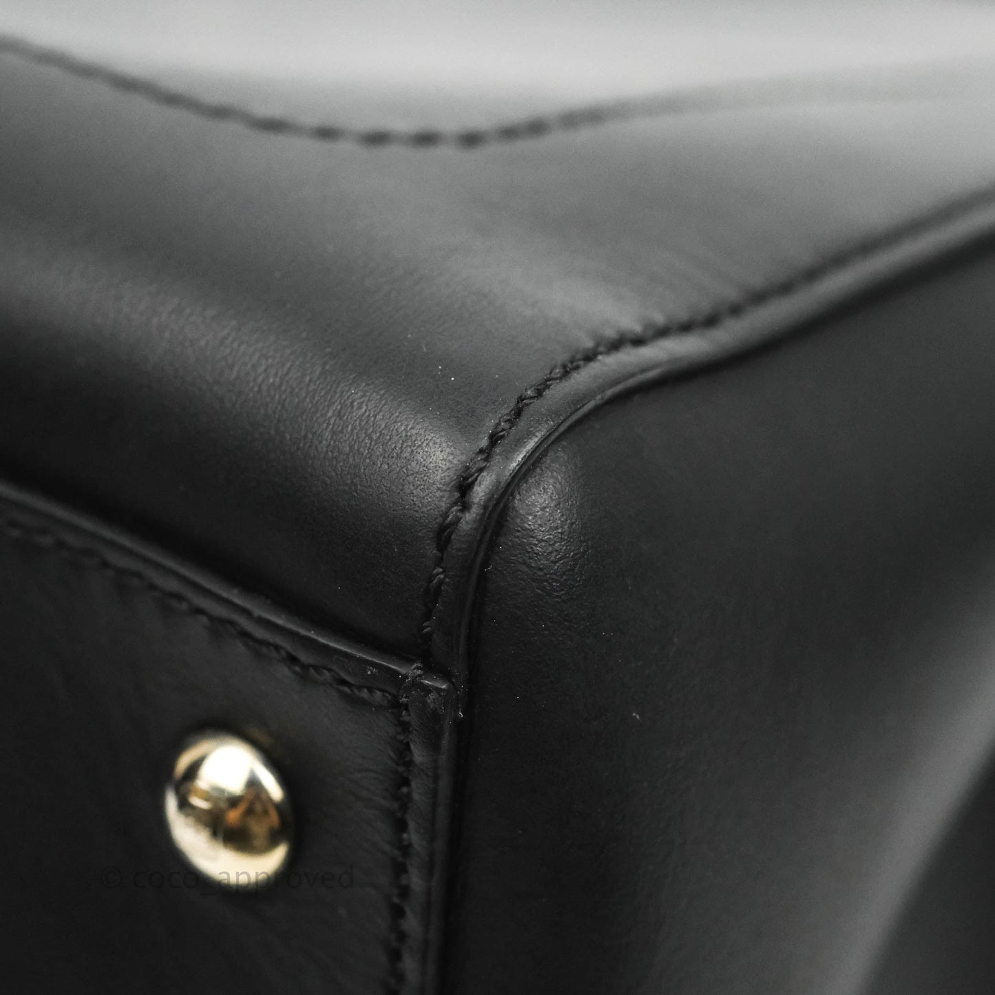 Fendi DotCom Satchel Bag Black Royal Blue Calfskin