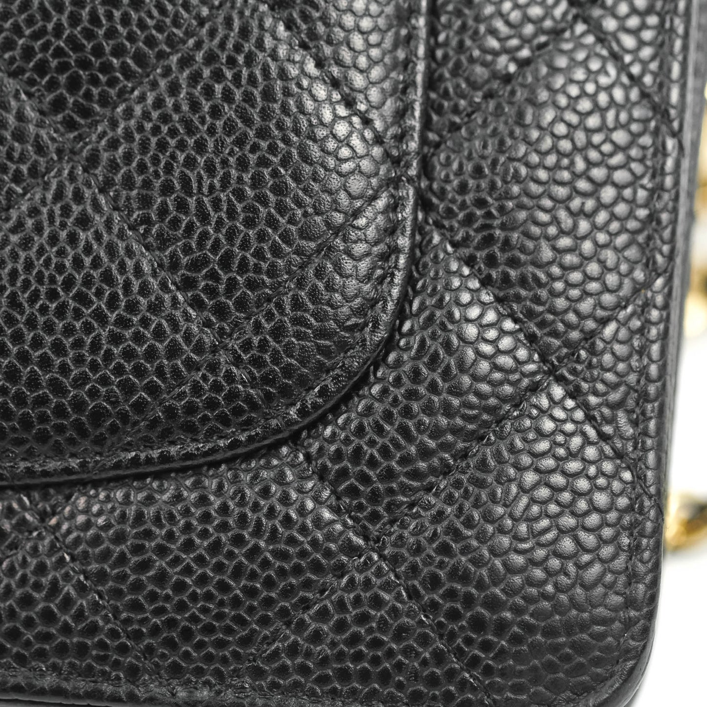 Chanel Quilted Classic WOC Black Caviar Gold Hardware