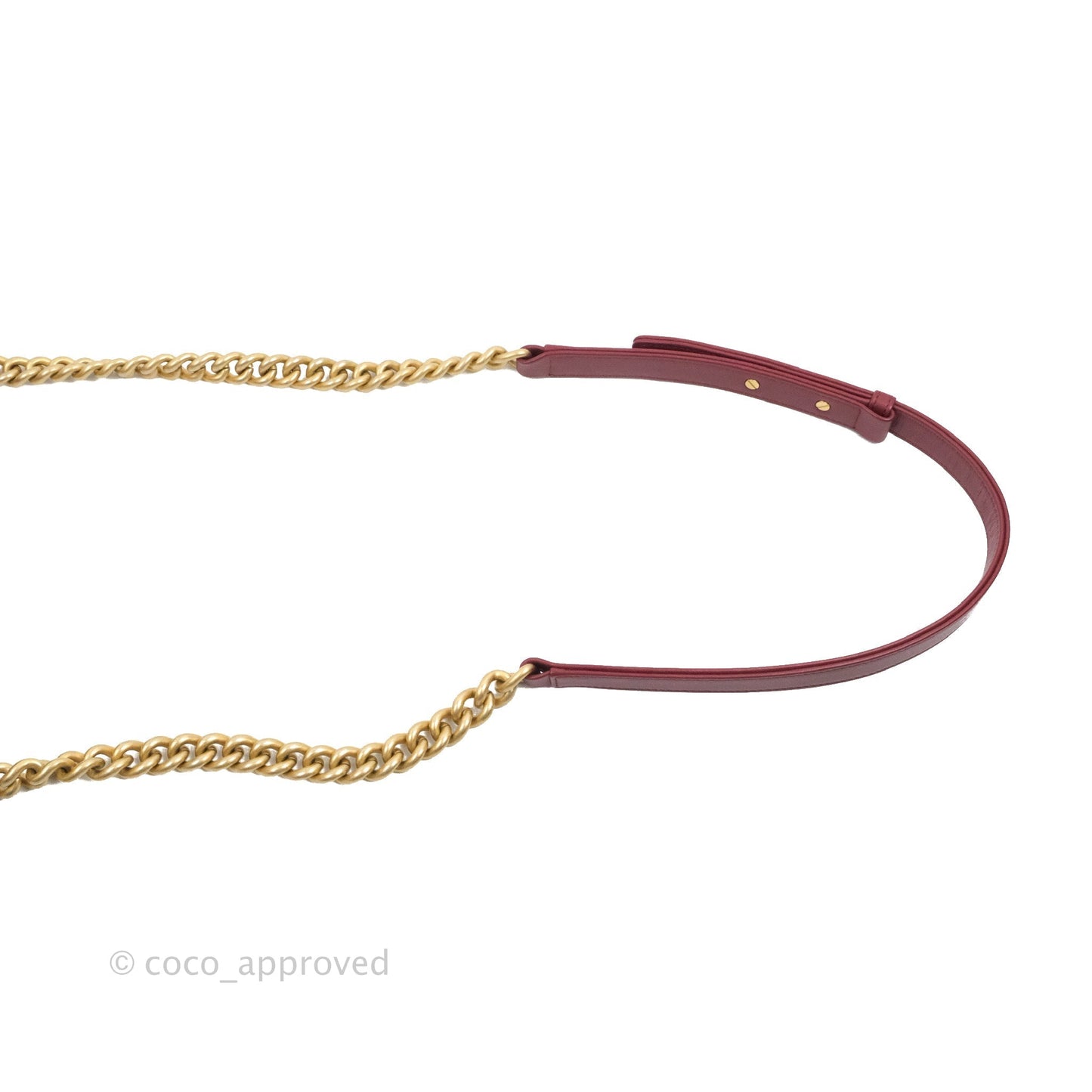 Chanel Flap Bag Dark Red Calfskin Aged Gold Hardware