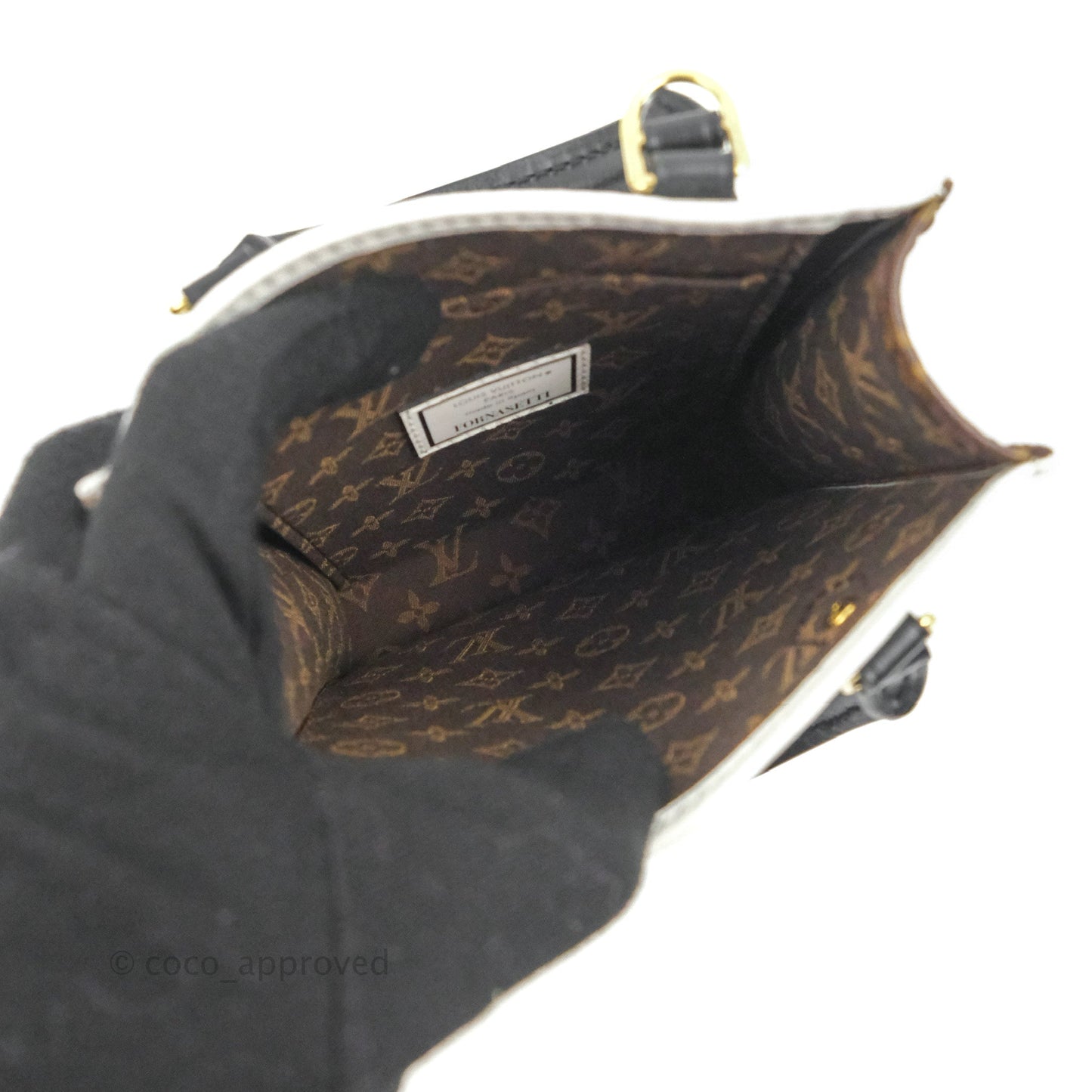 Louis Vuitton X Fornasetti Calfskin Architettura Petit Sac Plat Black White Gold Hardware