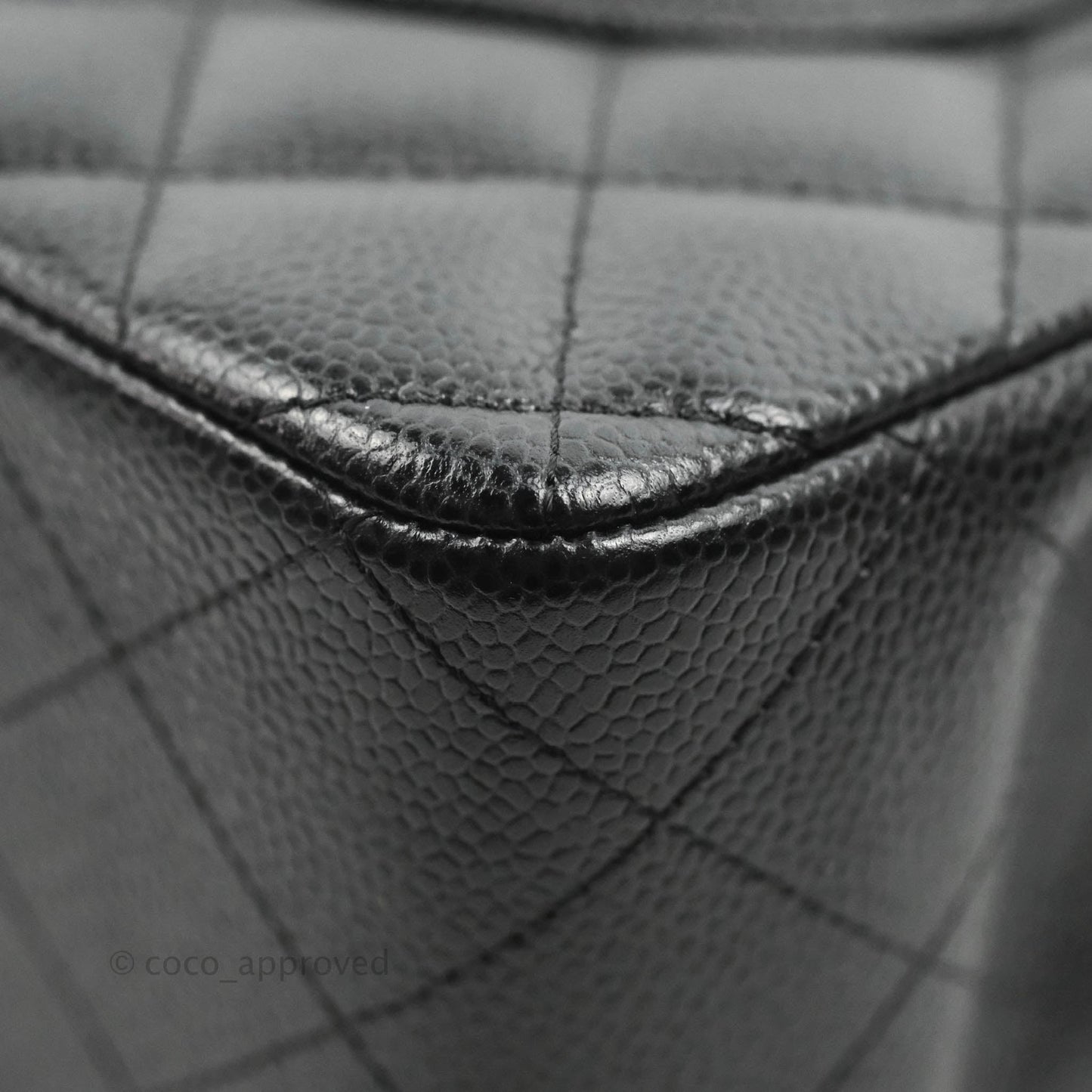 Chanel Jumbo Double Flap Black Caviar Silver Hardware⁣⁣