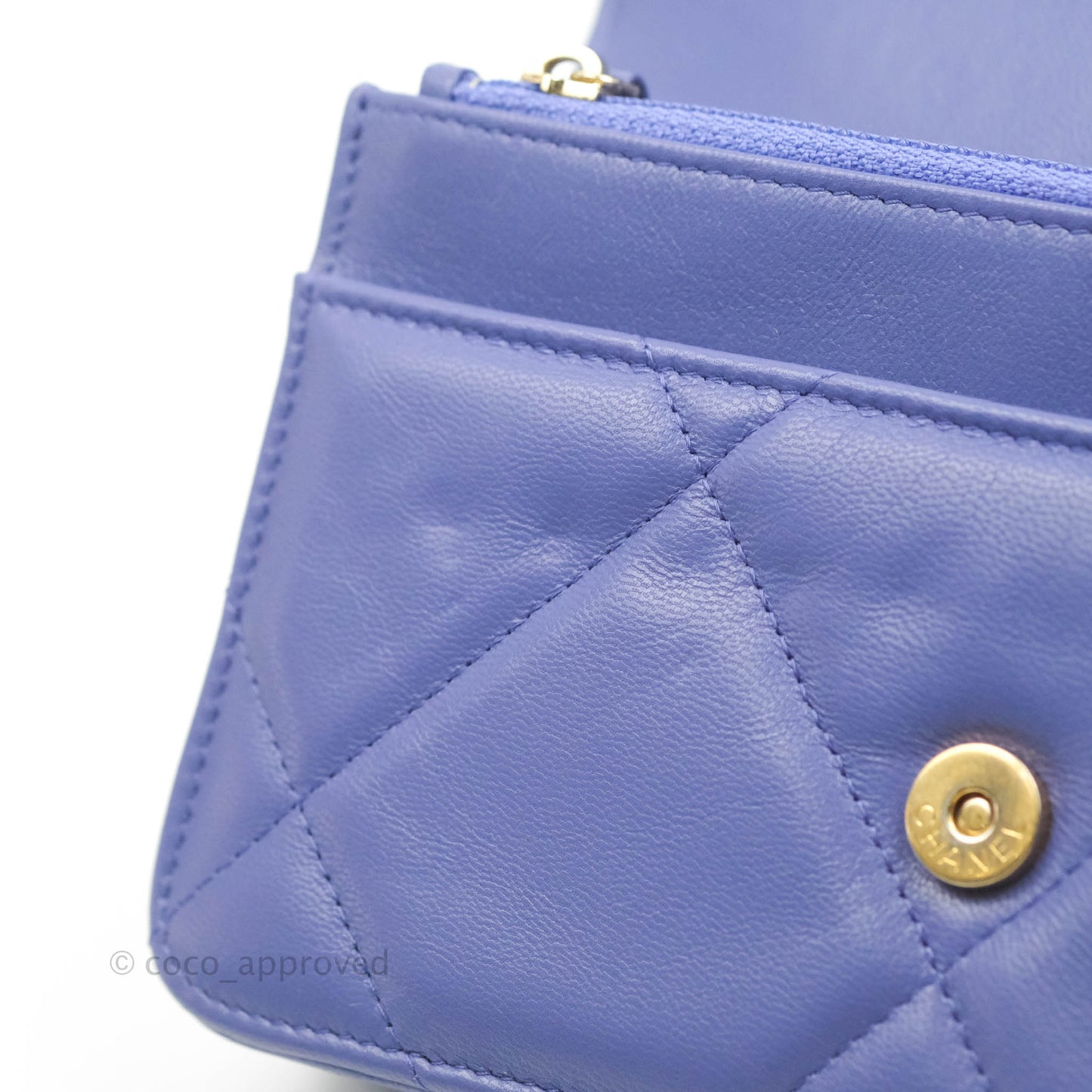 Chanel 19 Wallet on Chain WOC Very Peri Mixed Hardware